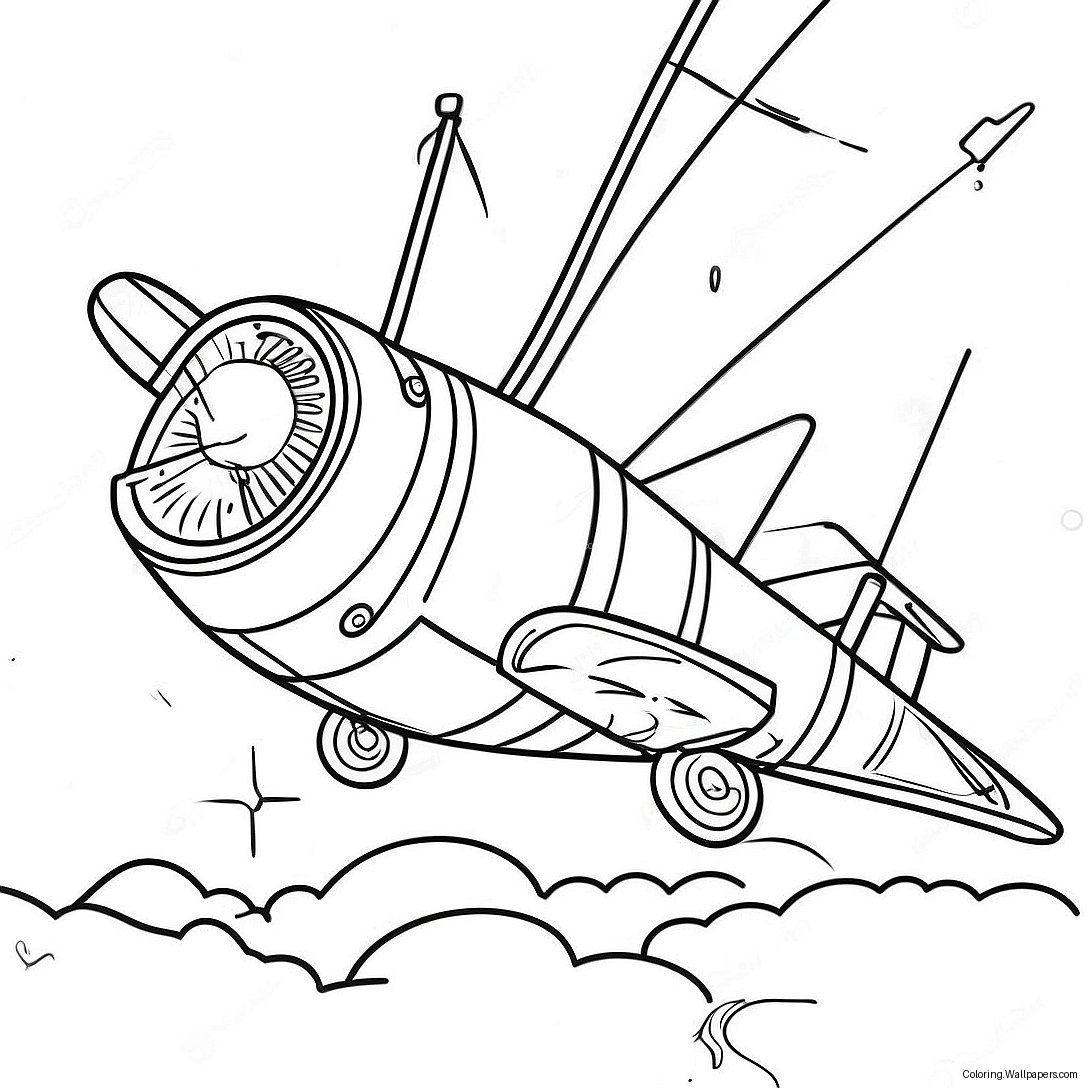 Dusty Crophopper In Action Coloring Page 40641