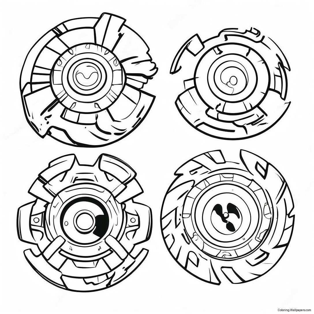 Página Para Colorear De Spryzen Beyblade Dinámico En Batalla 26512