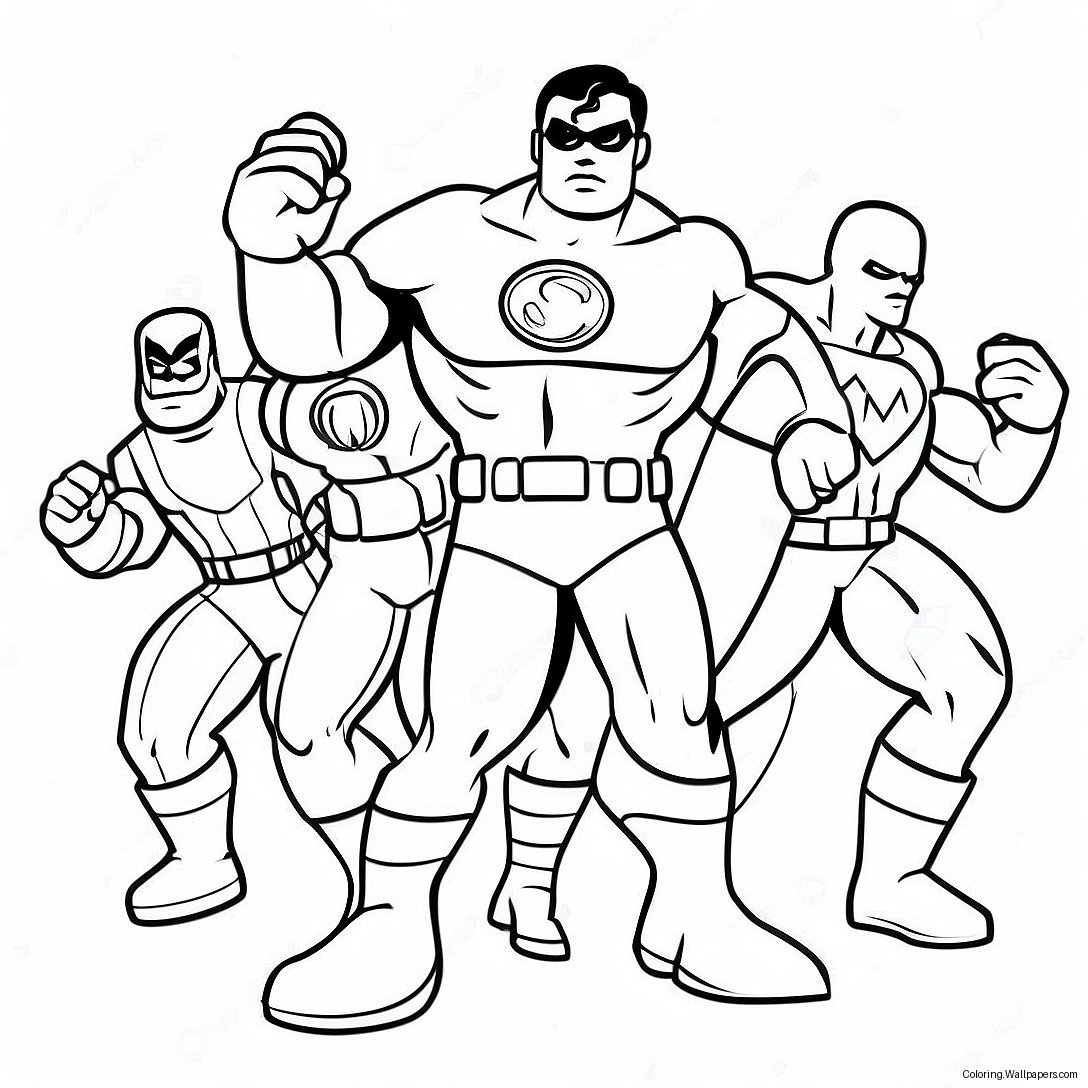 Dynamic Super Hero Squad Action Coloring Page 46506