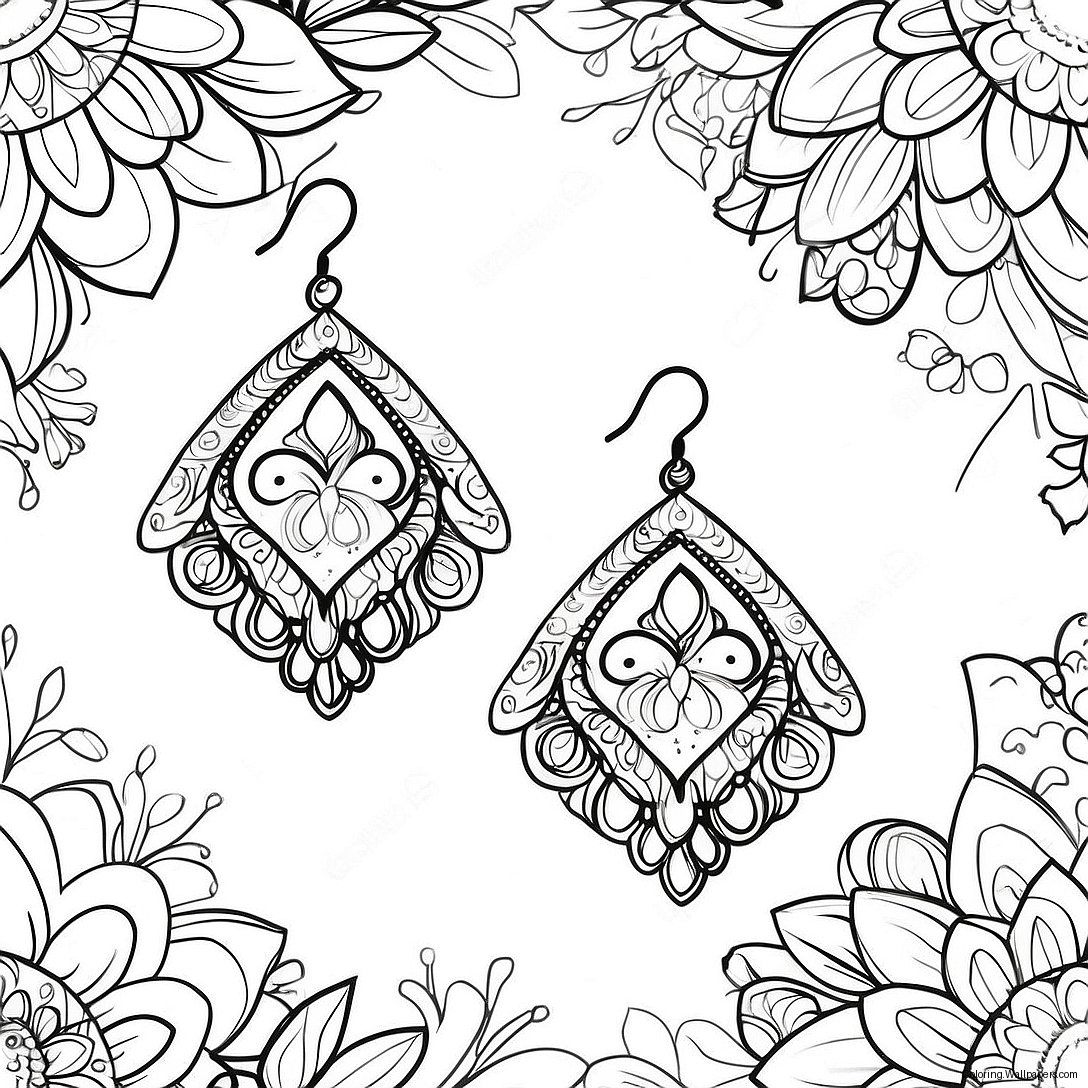 Earrings Coloring Page 48842