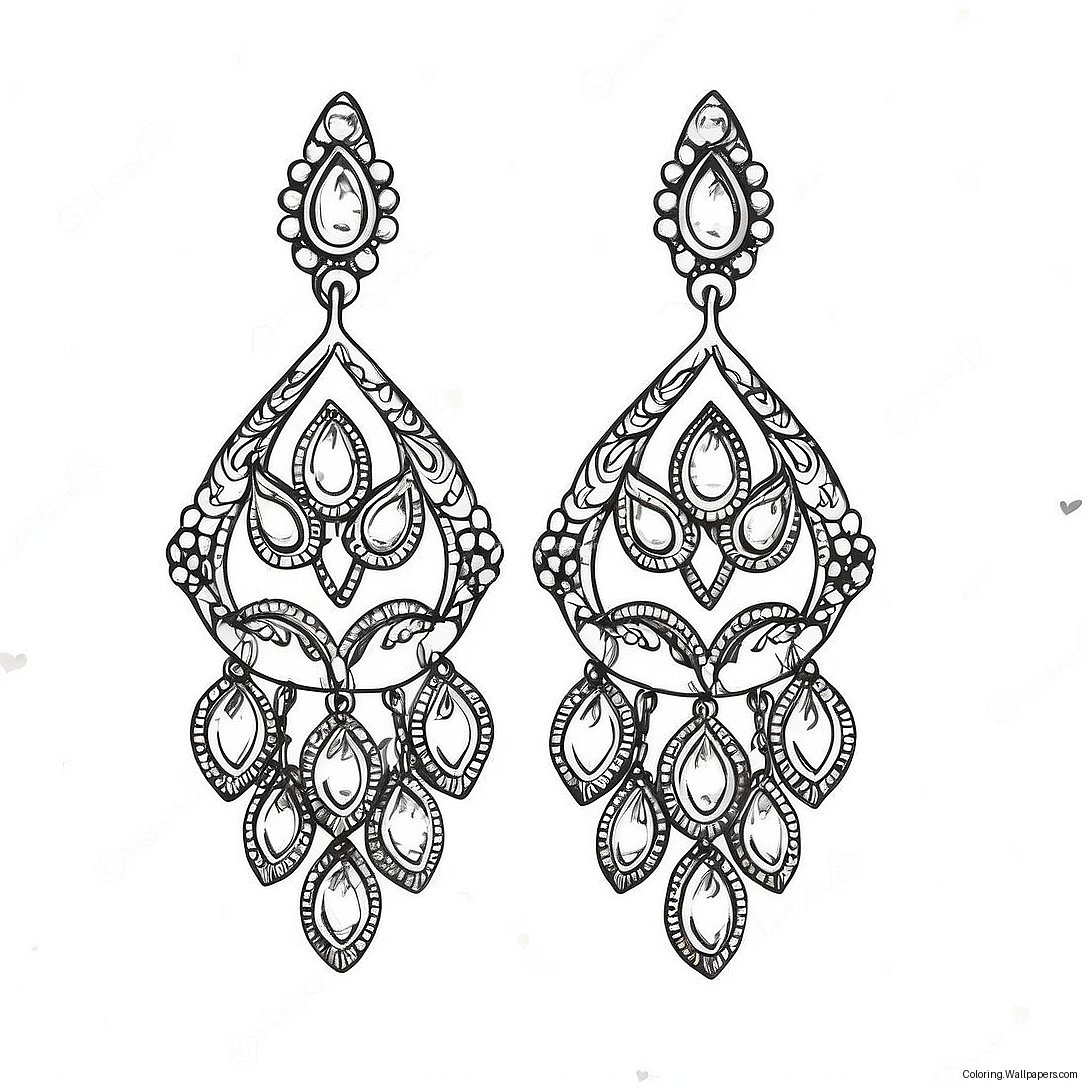 Earrings Coloring Page 48843