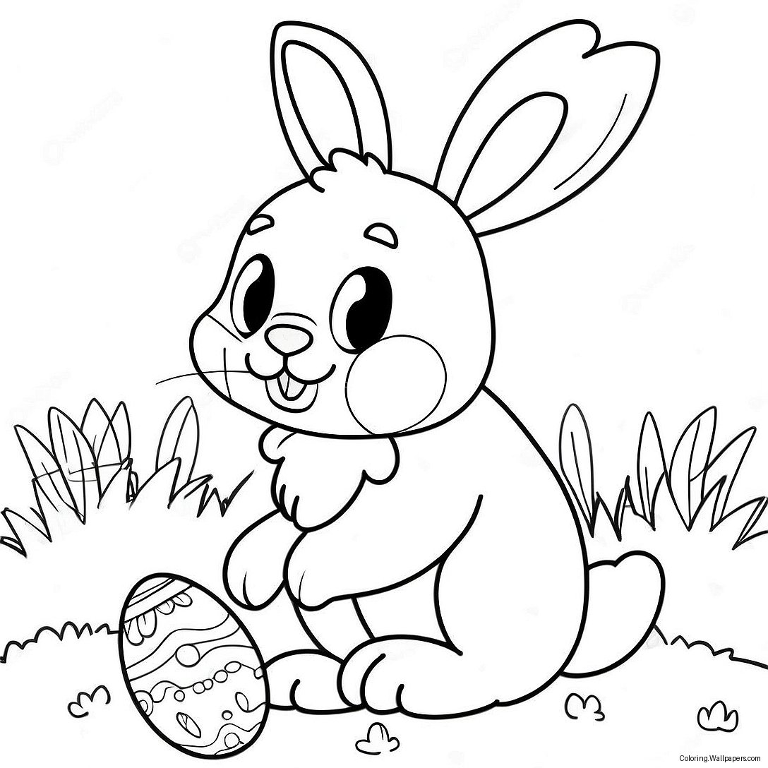 Page À Colorier Du Lapin De Pâques 25834