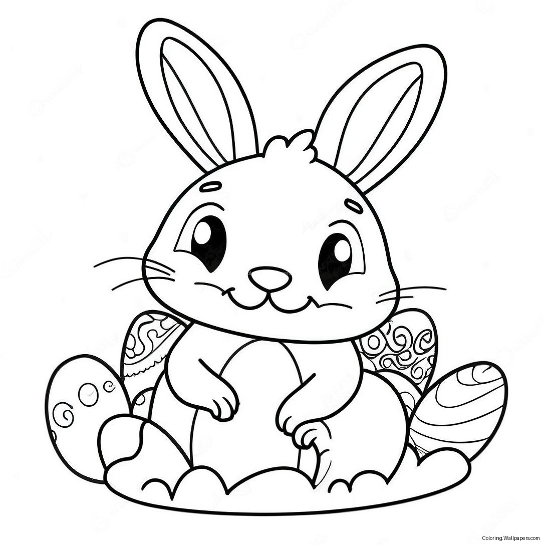 Easter Bunny Coloring Page 46466