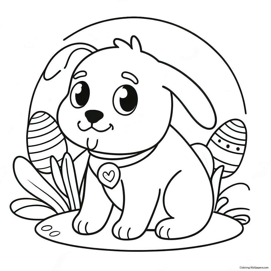 Easter Dog Coloring Page 57139