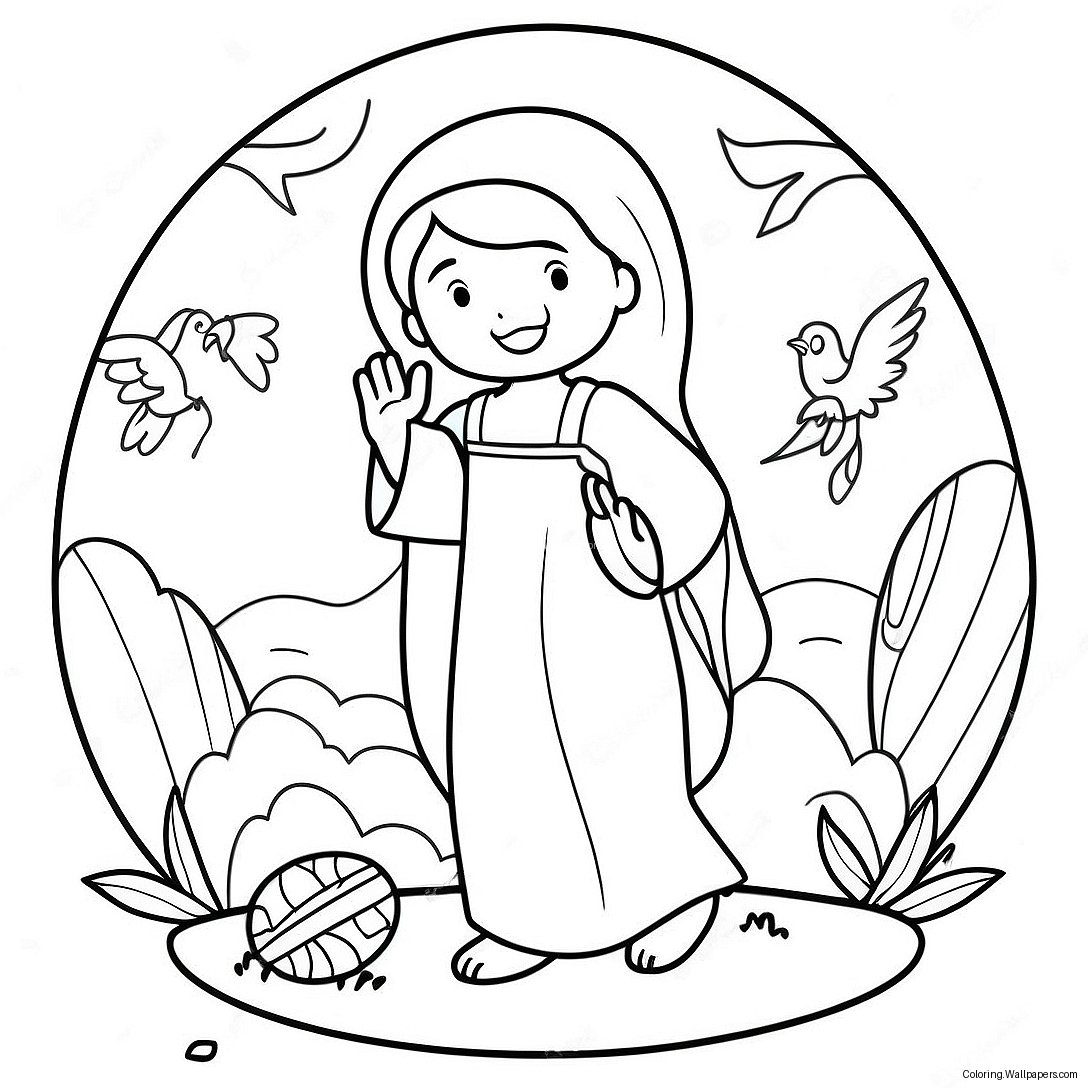 Easter Story Coloring Page 43171