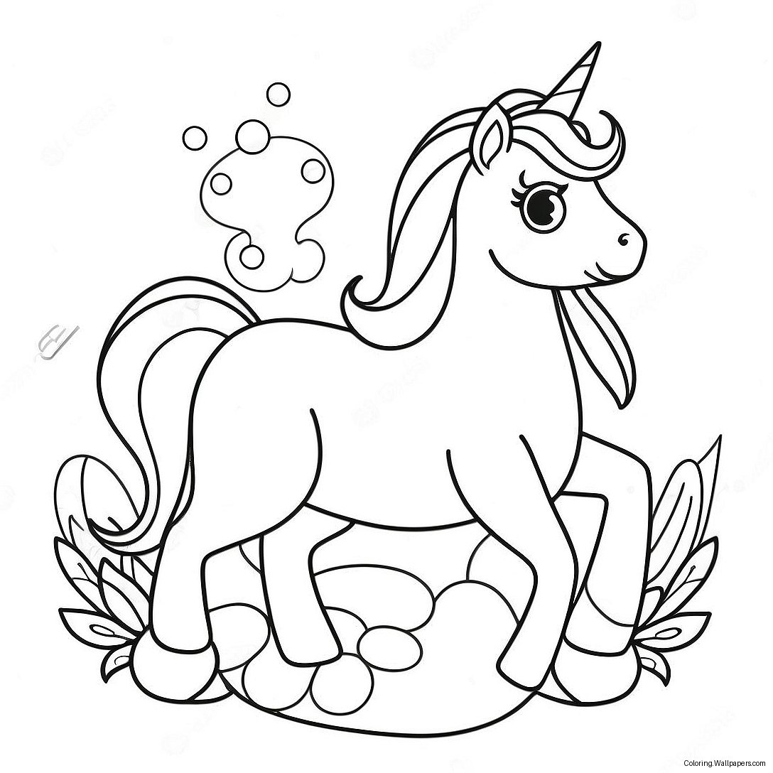 Página Para Colorear De Unicornio De Pascua 27421