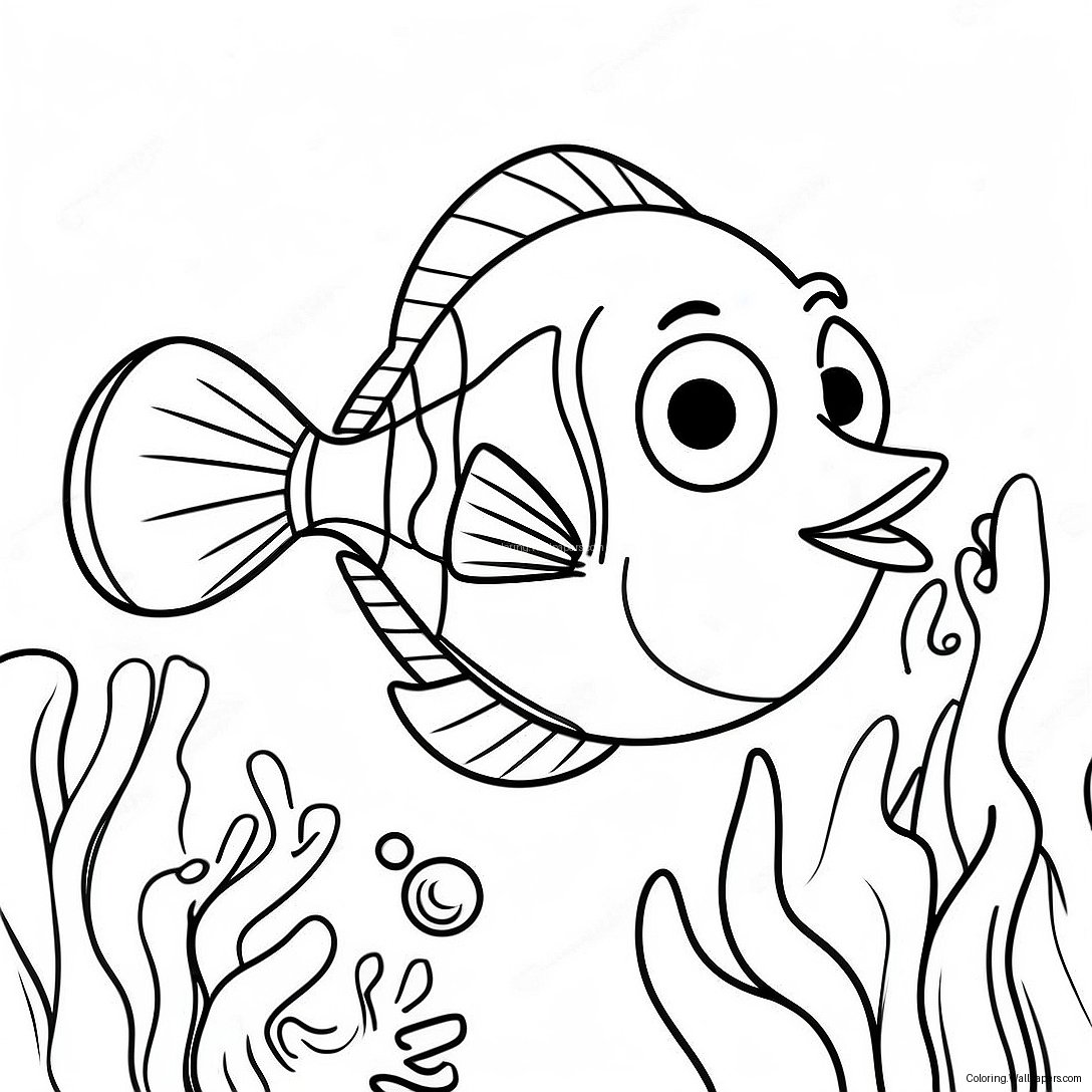 Página Para Colorear De Dory Fácil 31533