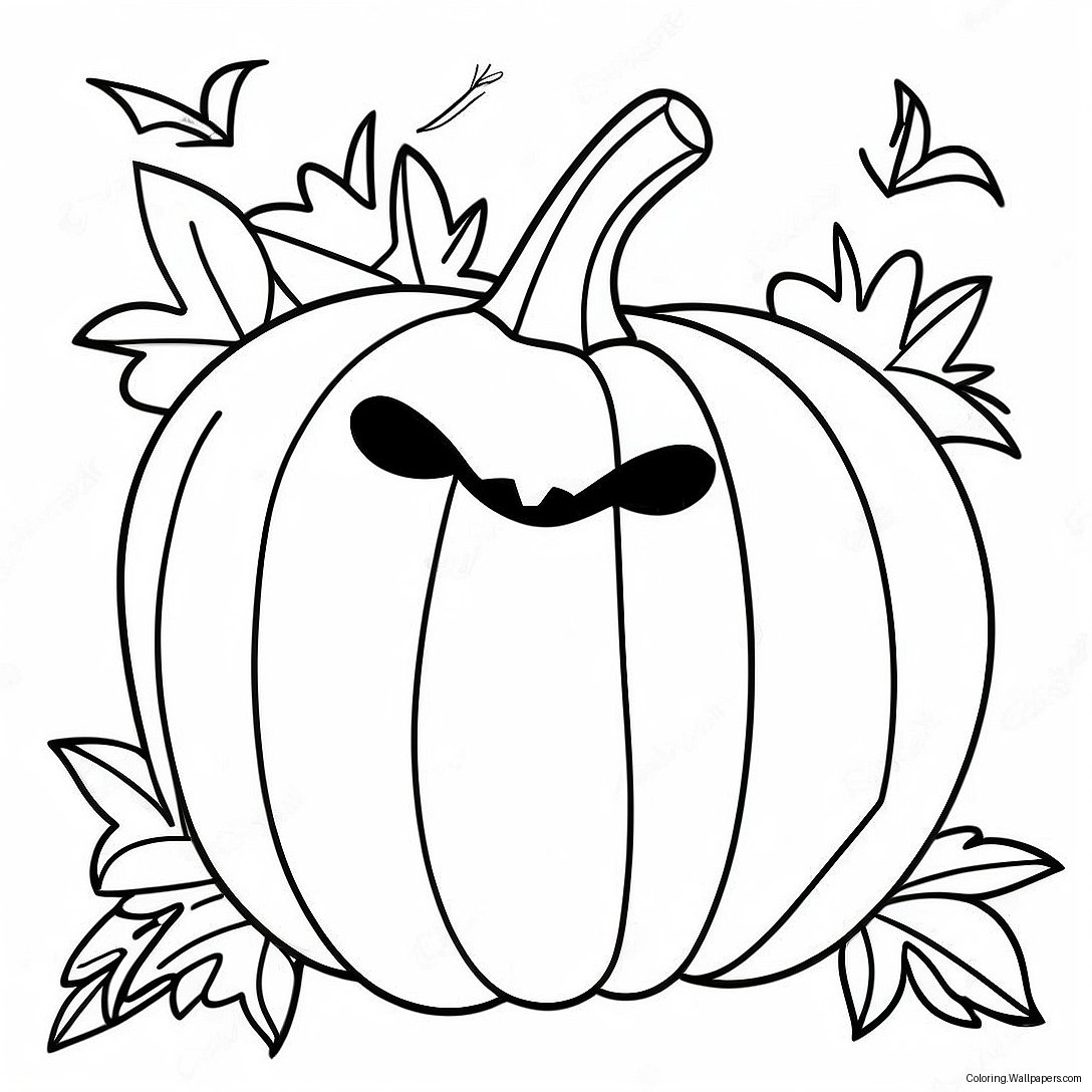 Pagina Da Colorare Della Zucca Di Halloween Facile 51033