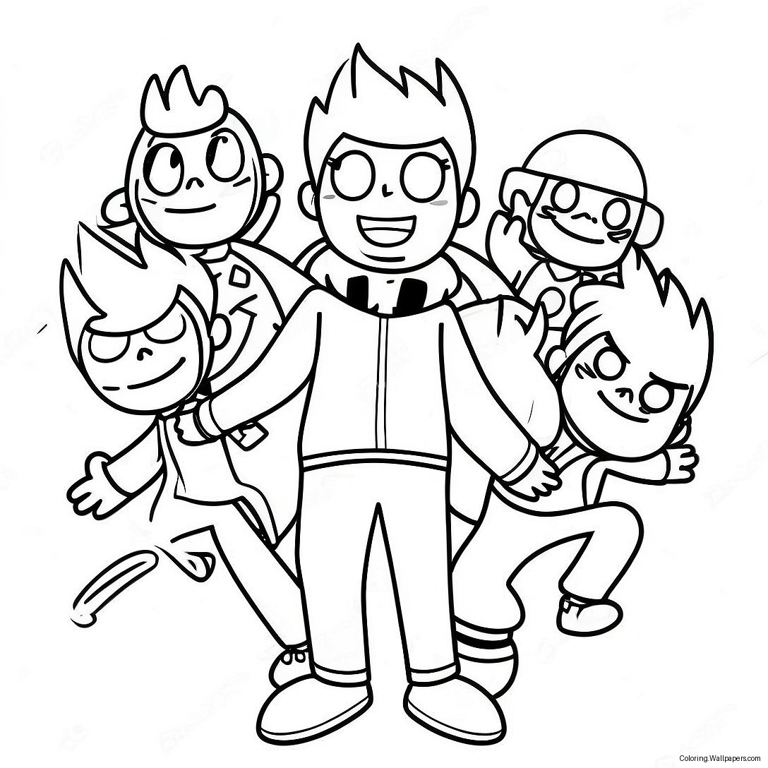 Раскраска Персонажей Eddsworld В Действии 32004