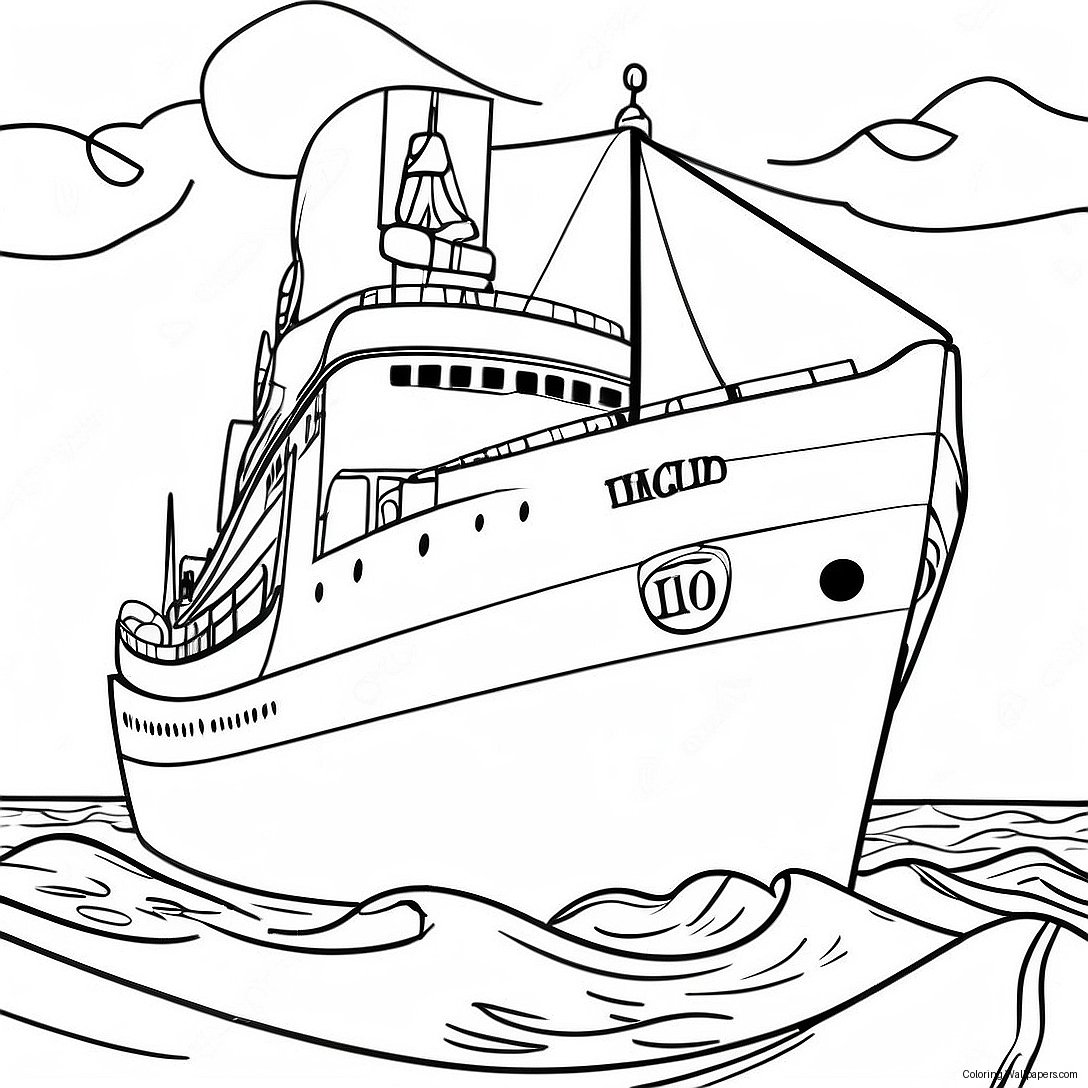 Page À Colorier Du Navire Edmund Fitzgerald 45933