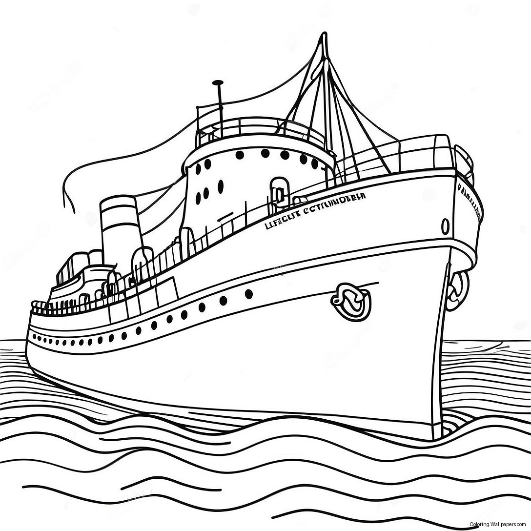 Page À Colorier Du Navire Edmund Fitzgerald 45934