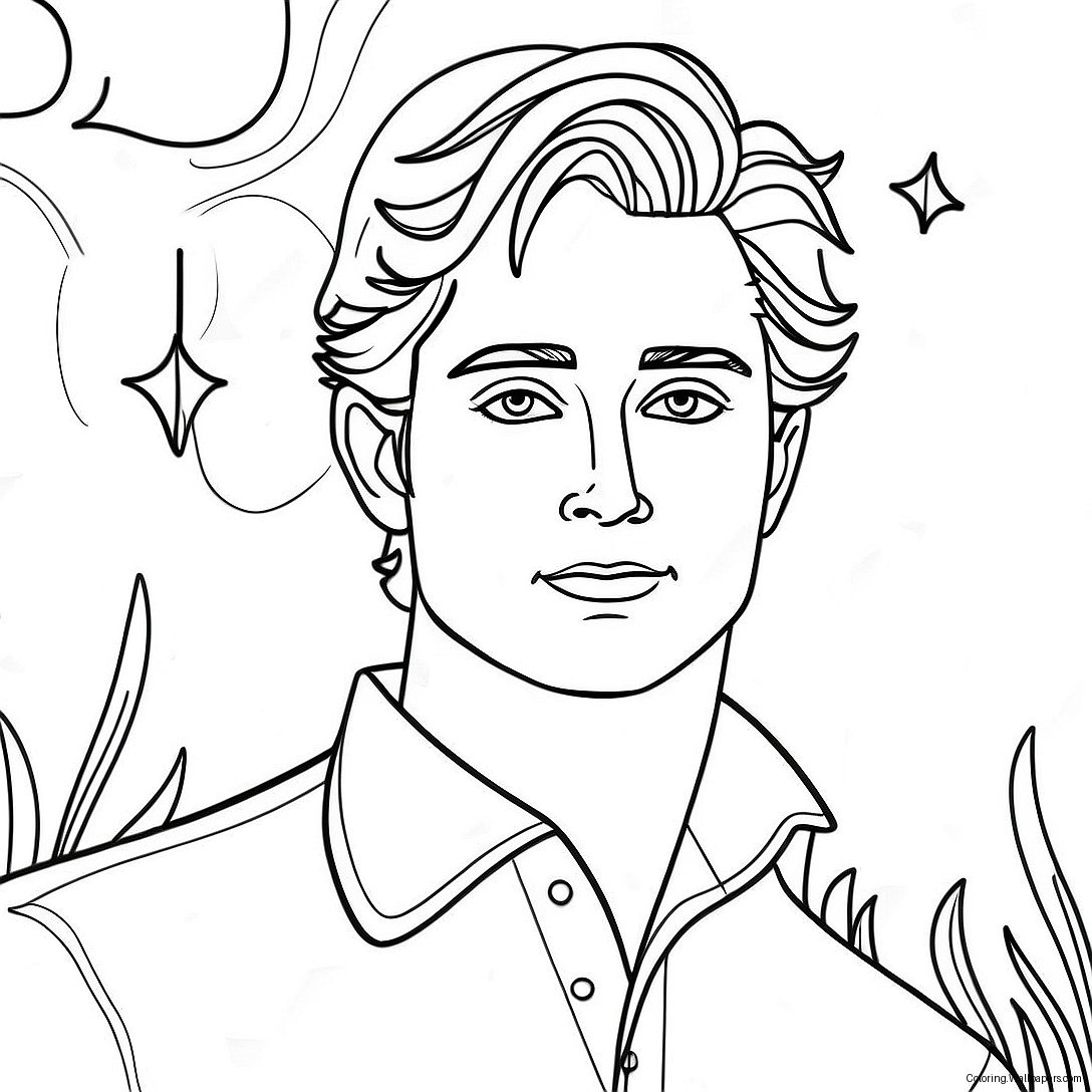 Edward Cullen Sparkling In The Sun Coloring Page 45562