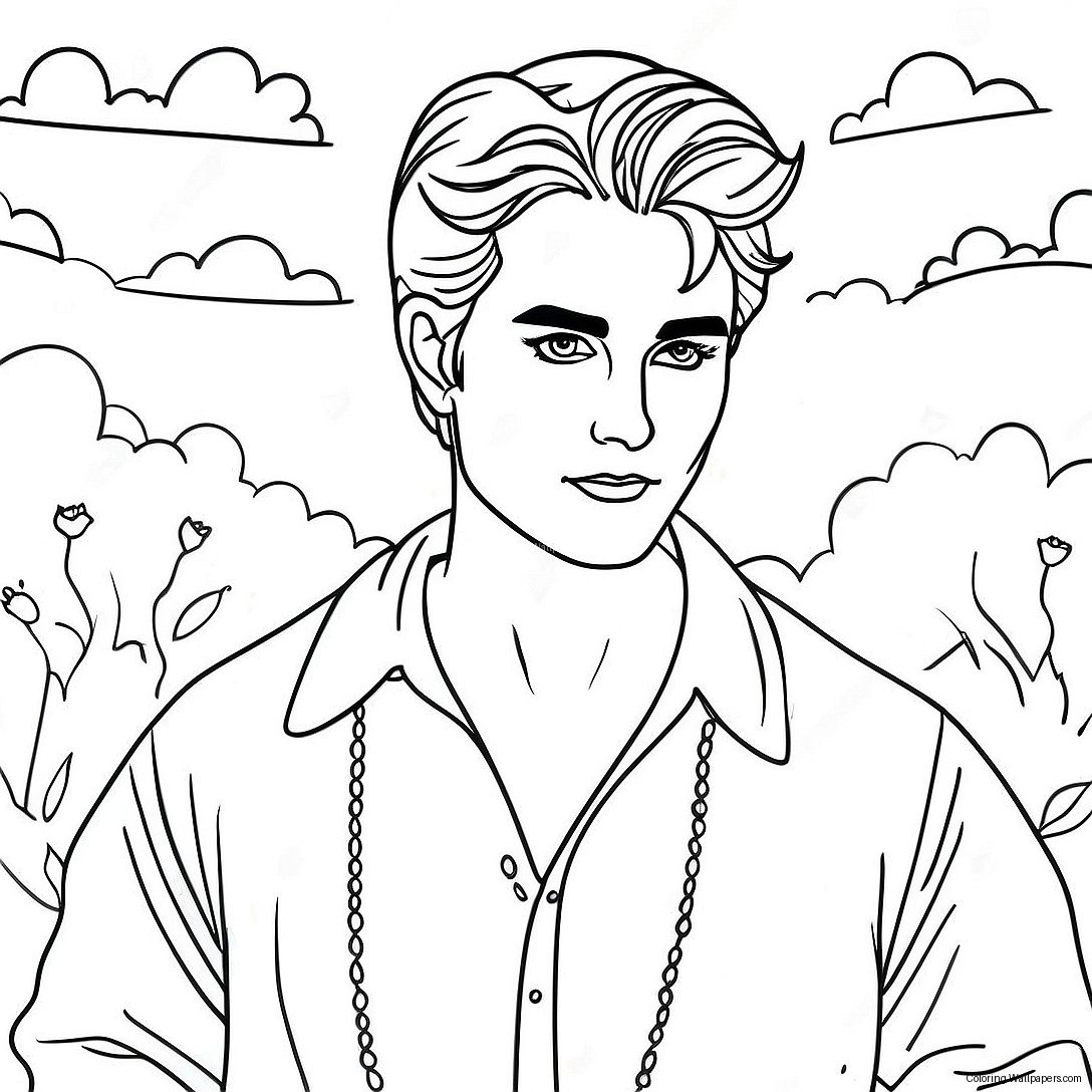 Página Para Colorir Edward Cullen Brilhando Ao Sol 45563