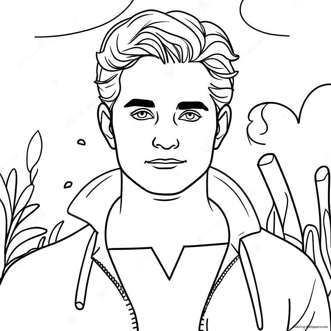 Edward Cullen Sparkling In The Sun Coloring Page 45564