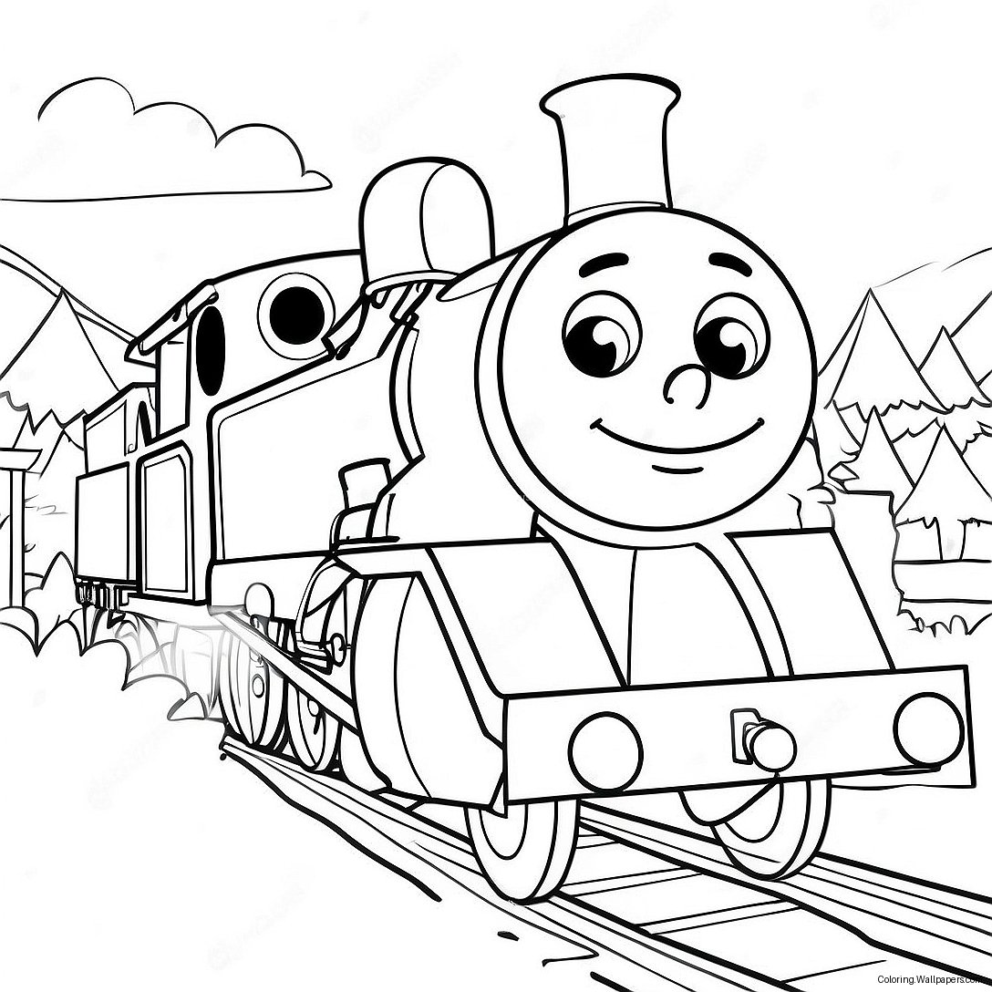 Edward The Blue Engine Coloring Page 41584