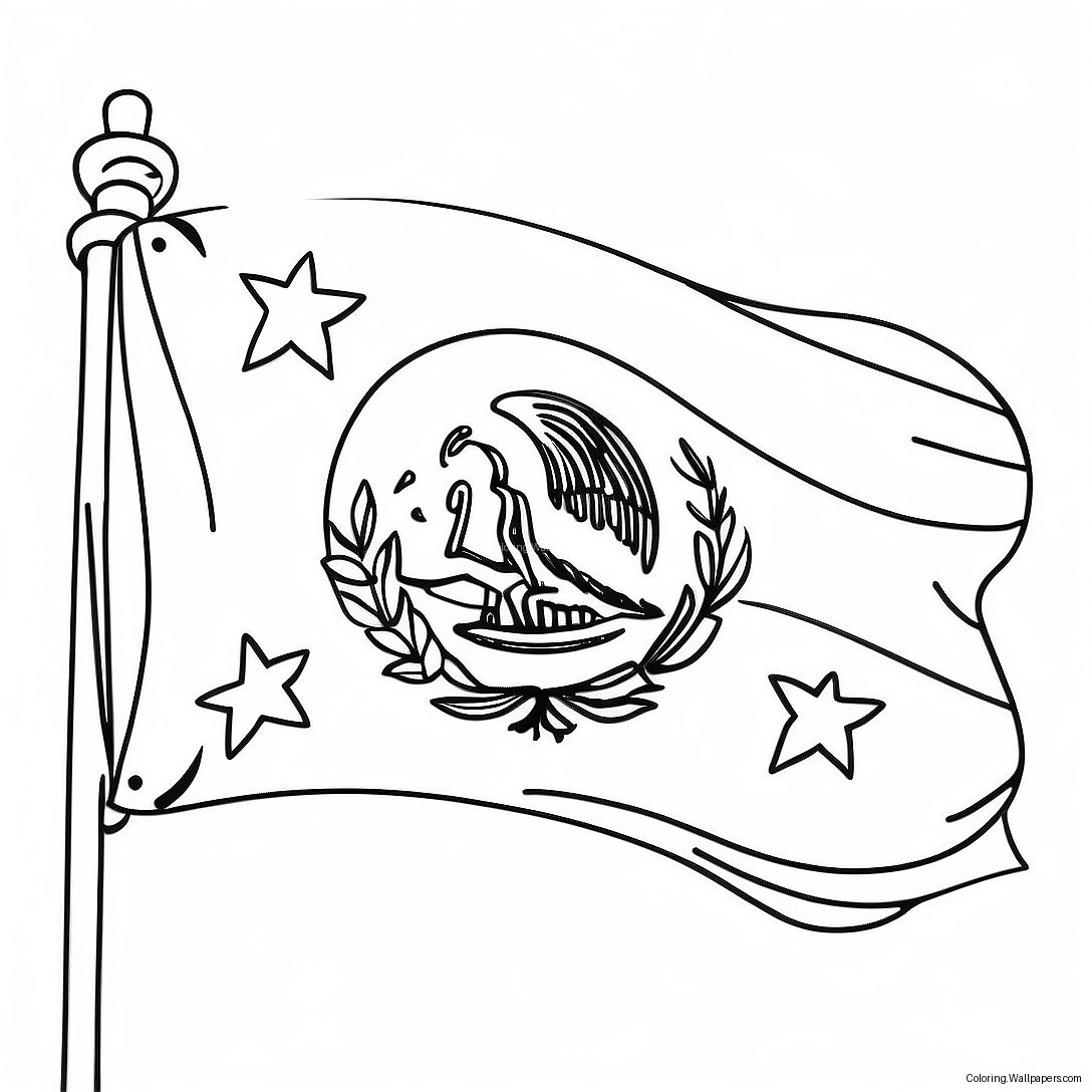 El Salvador Flag Coloring Page 18959