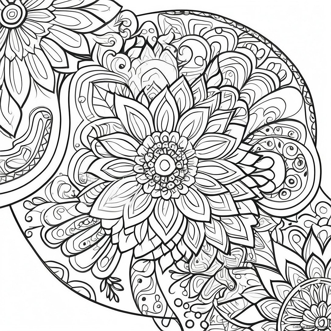 Elegant Crayola Mandala Coloring Page 47494