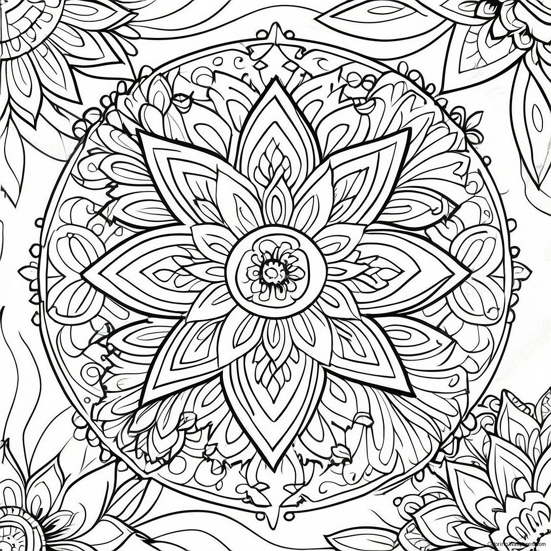 Elegant Crayola Mandala Coloring Page 47496