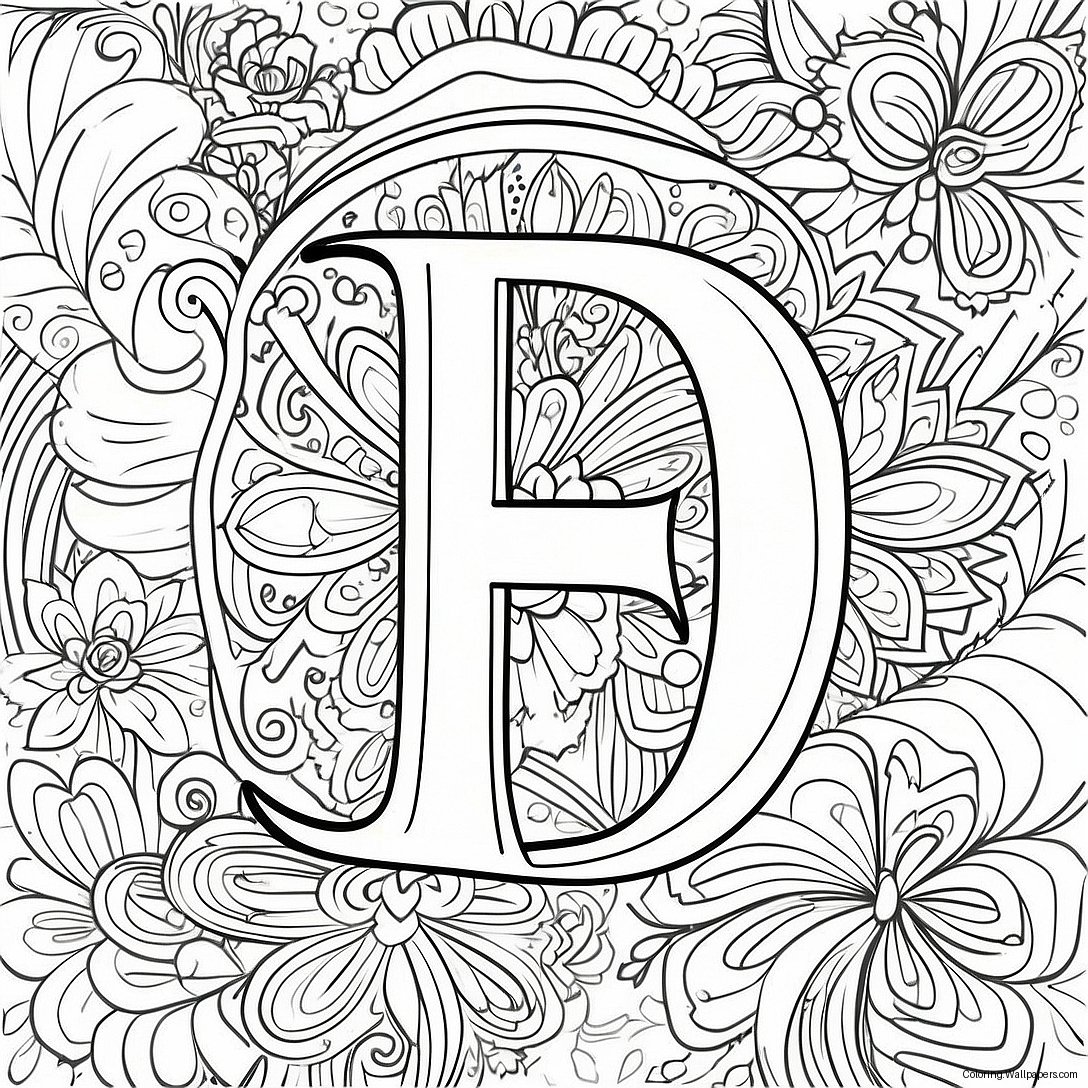 Elegant Letter Designs Coloring Page 11292