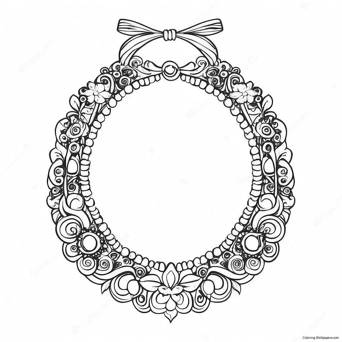 Elegant Necklace Coloring Page 37382