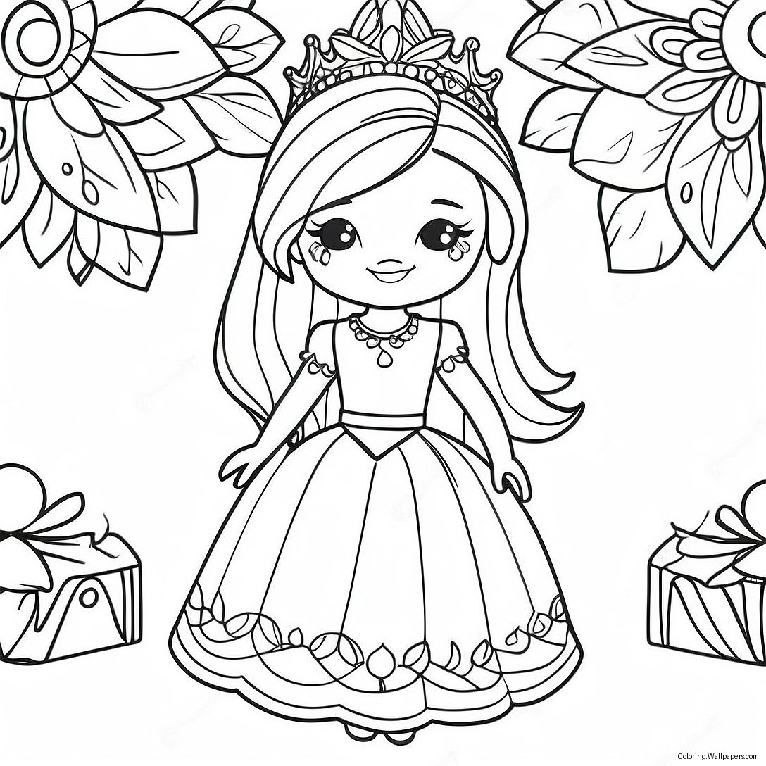 Elegant Roblox Royale High Princess Coloring Page (24243-19142)