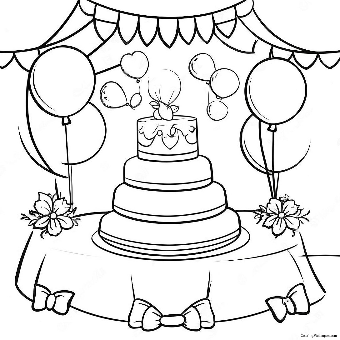 Elegant Sweet 16 Party Decorations Coloring Page 56340