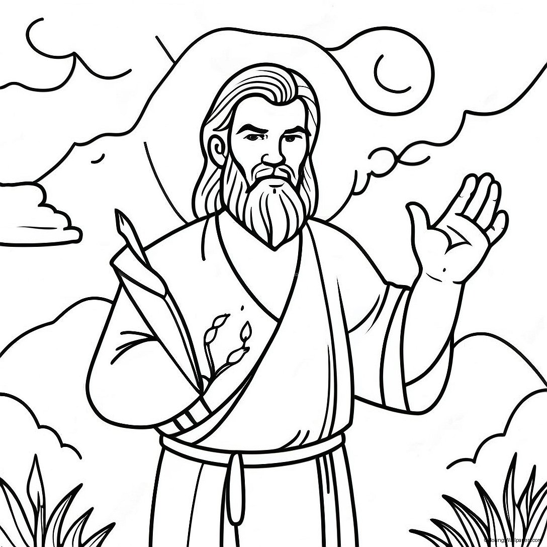 Elijah Coloring Page 18085