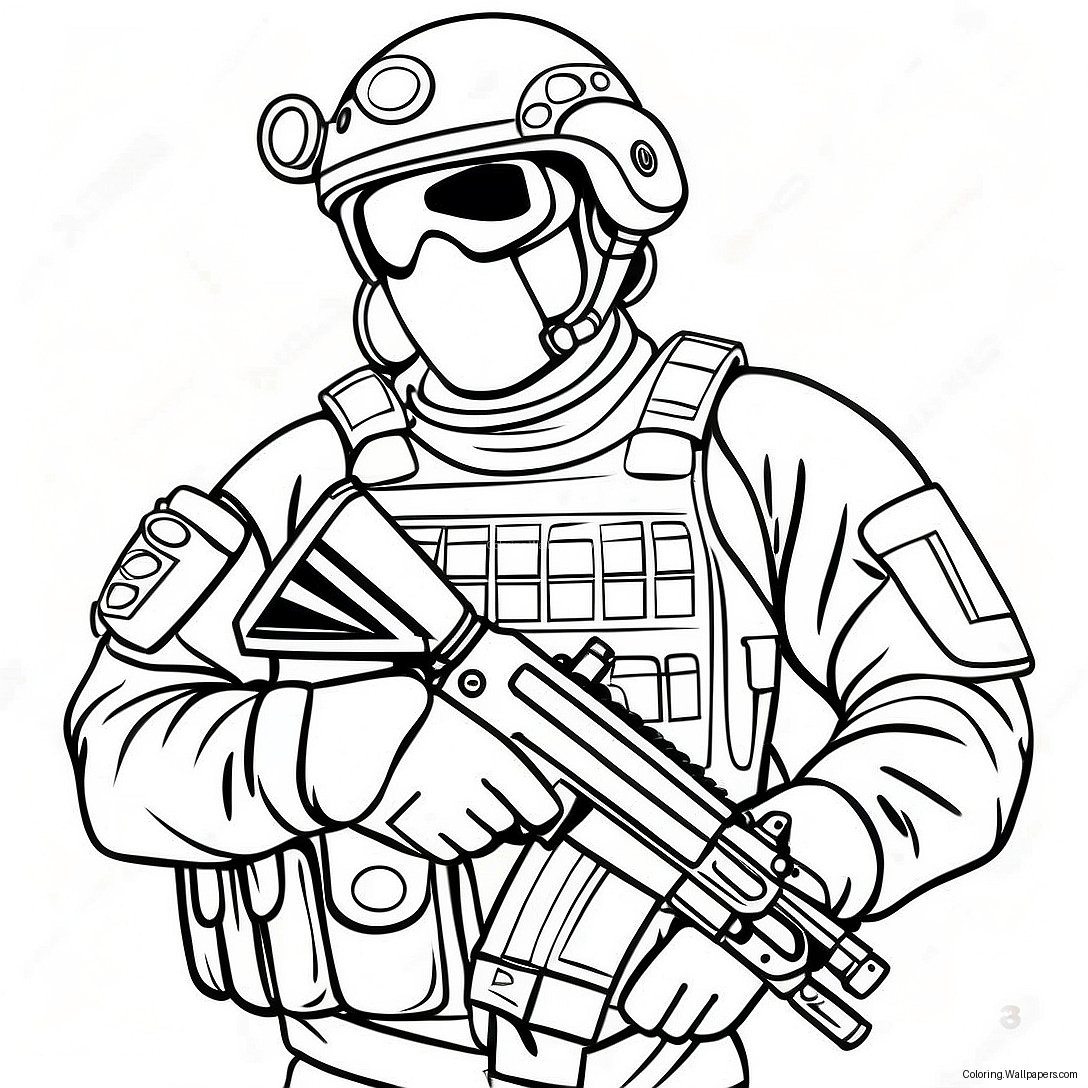 Elite Special Forces Team Coloring Page 42031