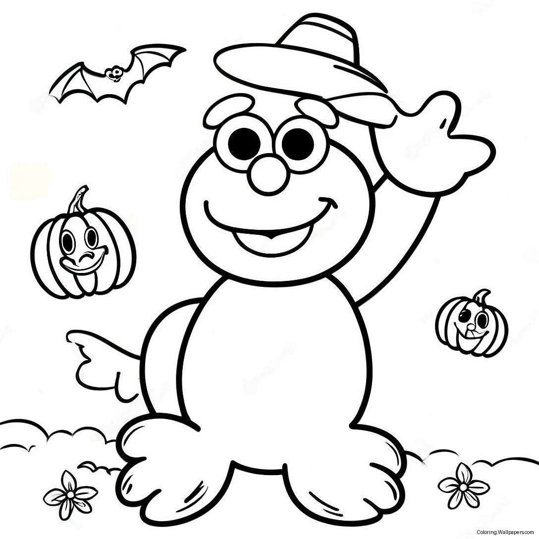 Page À Colorier D'elmo Pour Halloween 40763