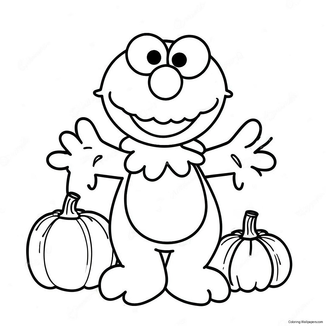 Pagina Da Colorare Di Elmo Per Halloween 40764