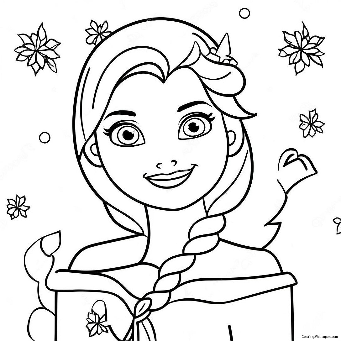 Página Para Colorir Da Elsa No Natal 41506