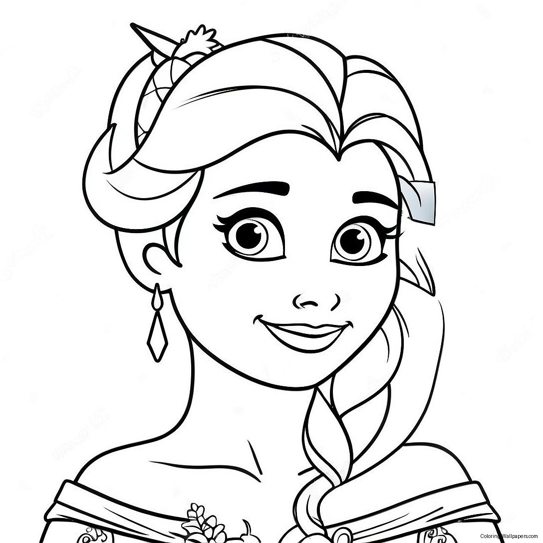 Página Para Colorear De Elsa En Navidad 41507