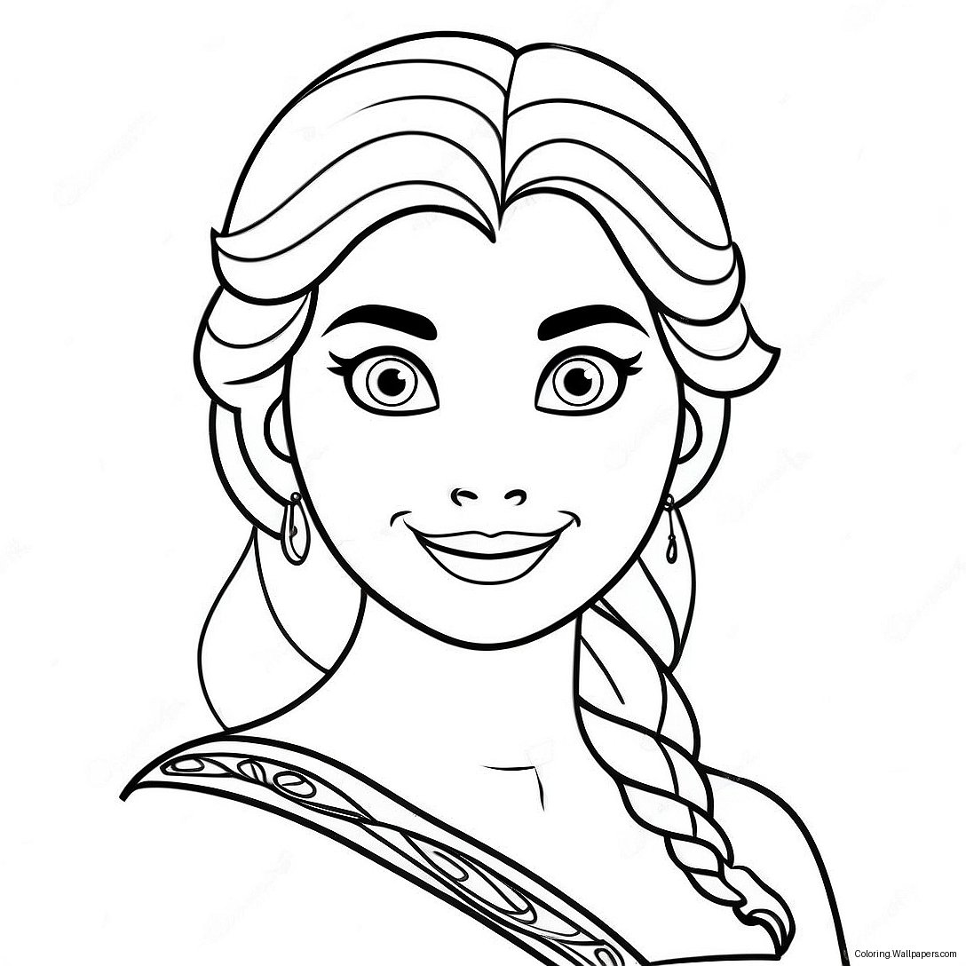 Página Para Colorear De Elsa En Halloween 22624