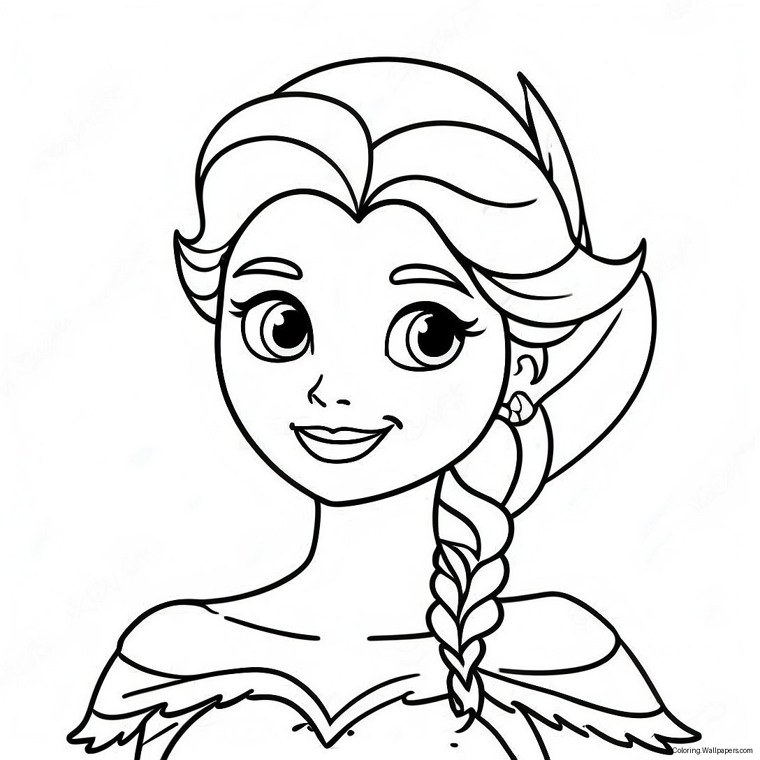 Página Para Colorir Da Elsa Em Fantasia Assustadora 22637