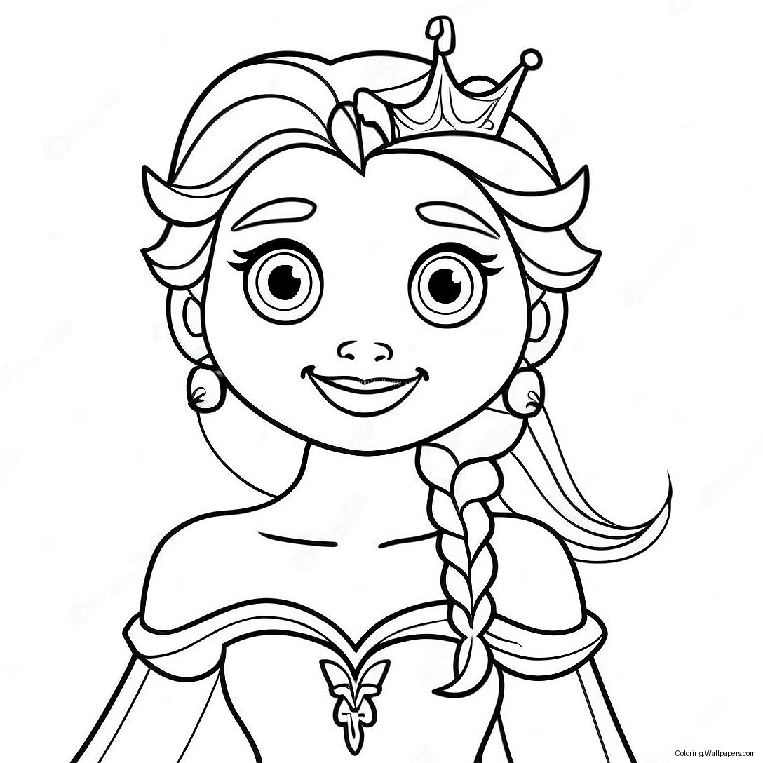 Página Para Colorir Da Elsa Em Fantasia Assustadora 22639