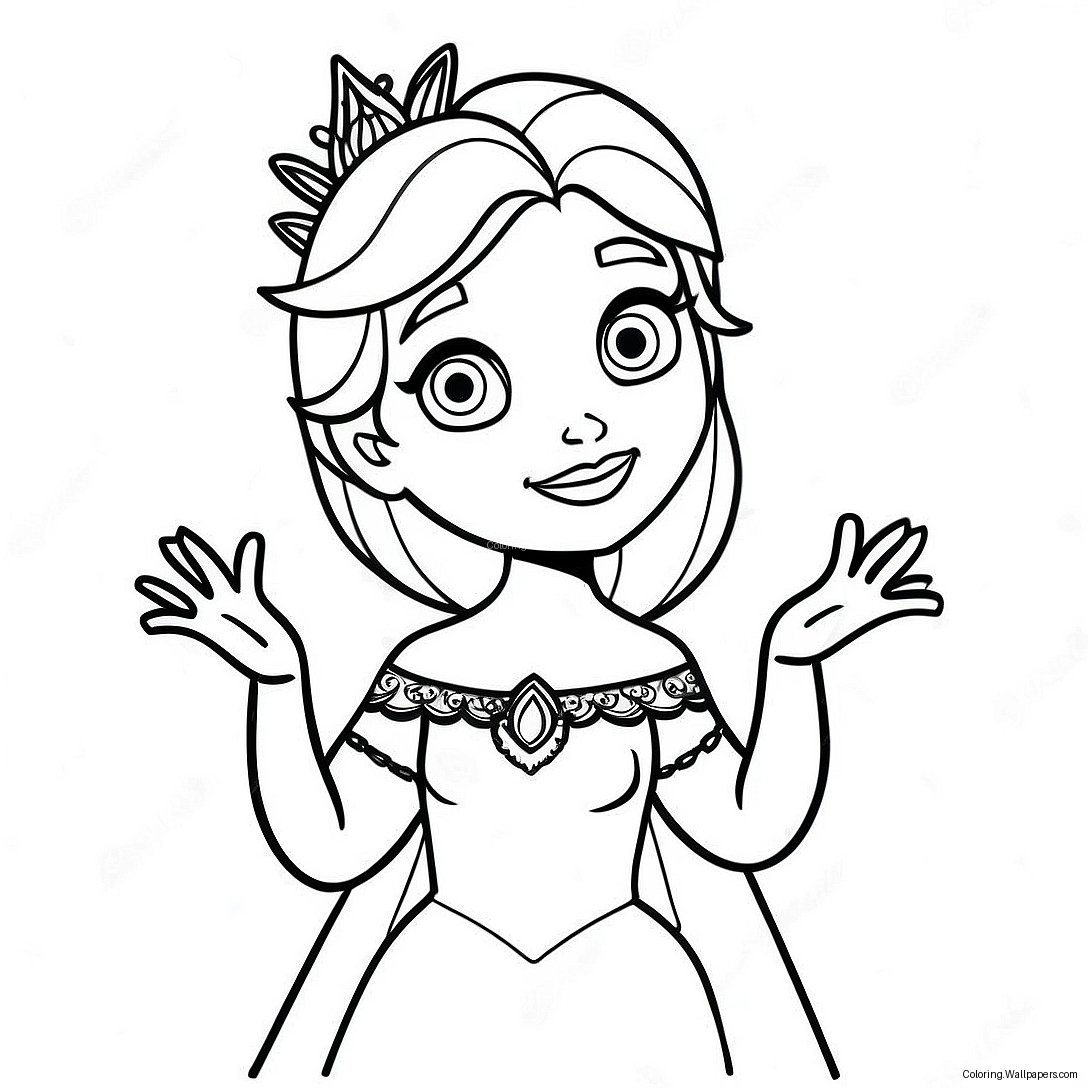 Página Para Colorir Da Elsa Em Fantasia Assustadora 22640