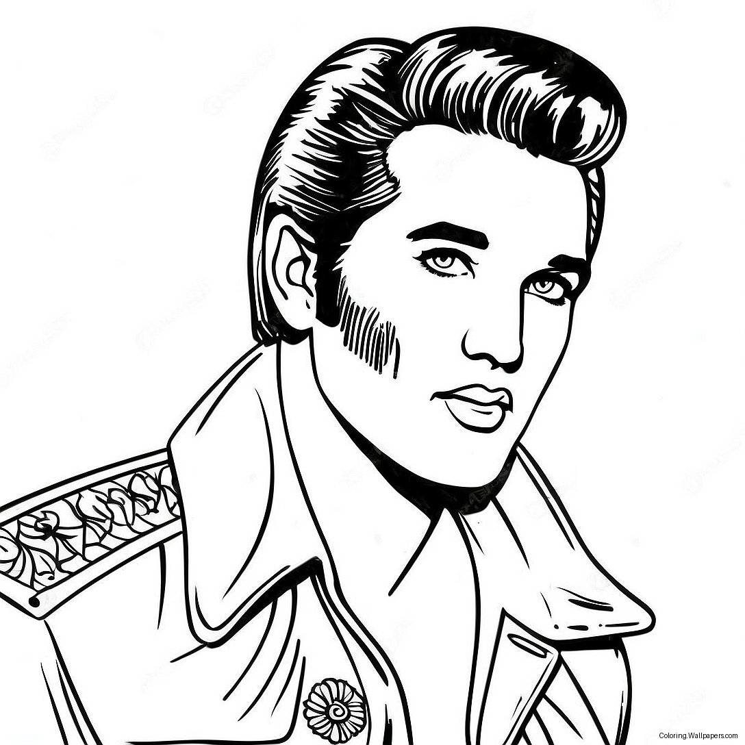 Pagini De Colorat Cu Elvis Presley 3166