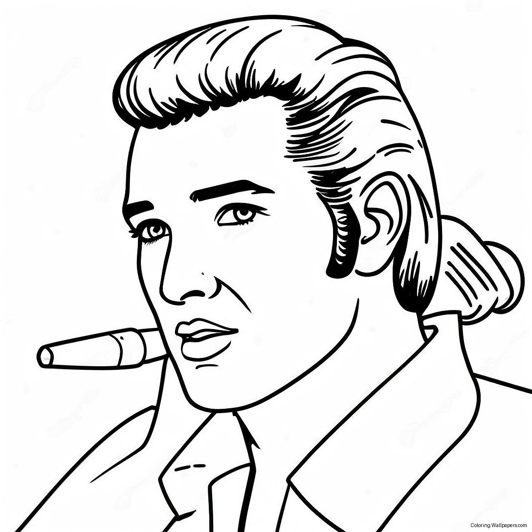 Página Para Colorir Do Elvis Presley 3167