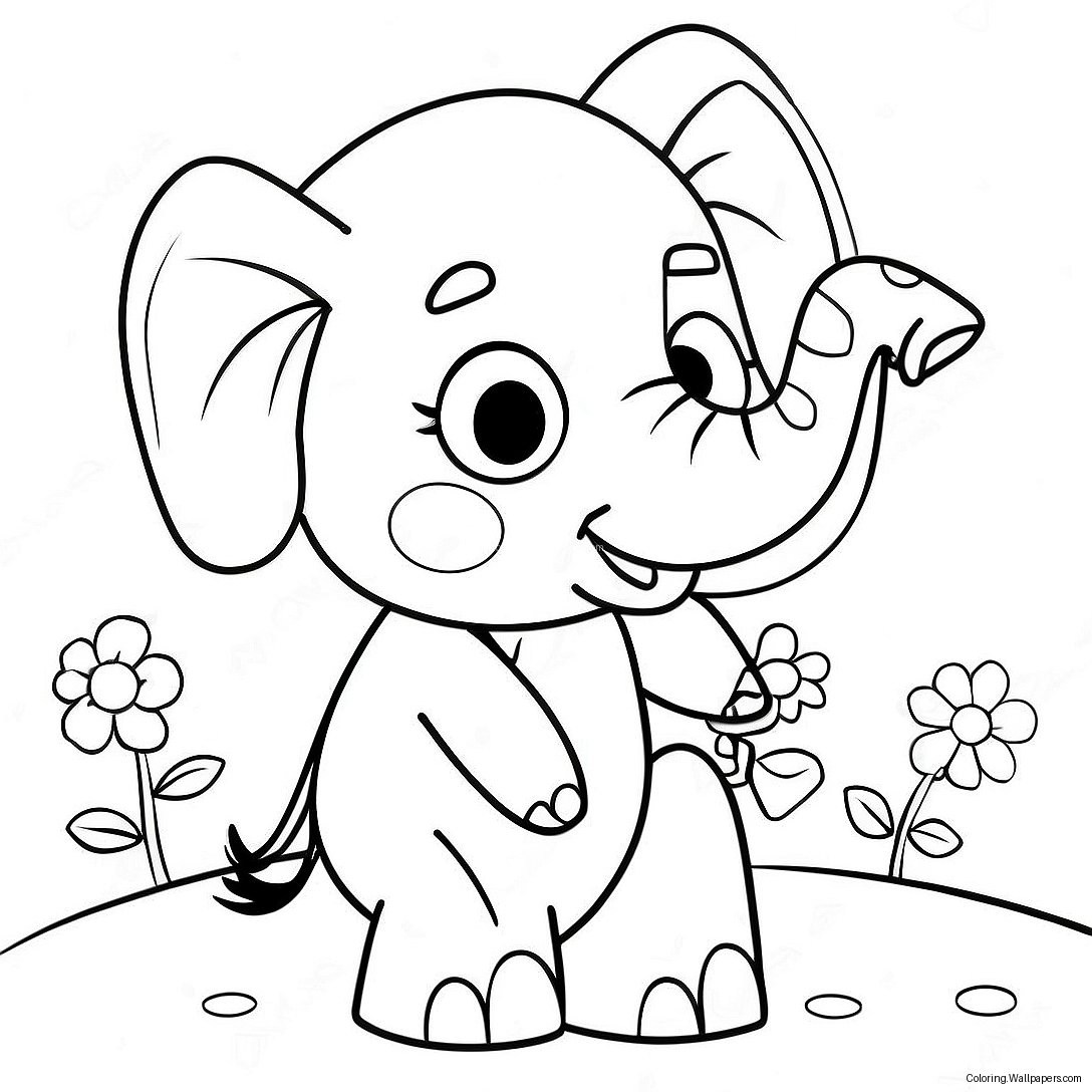 Emily Elephant Peppa Pig Coloring Page 47028