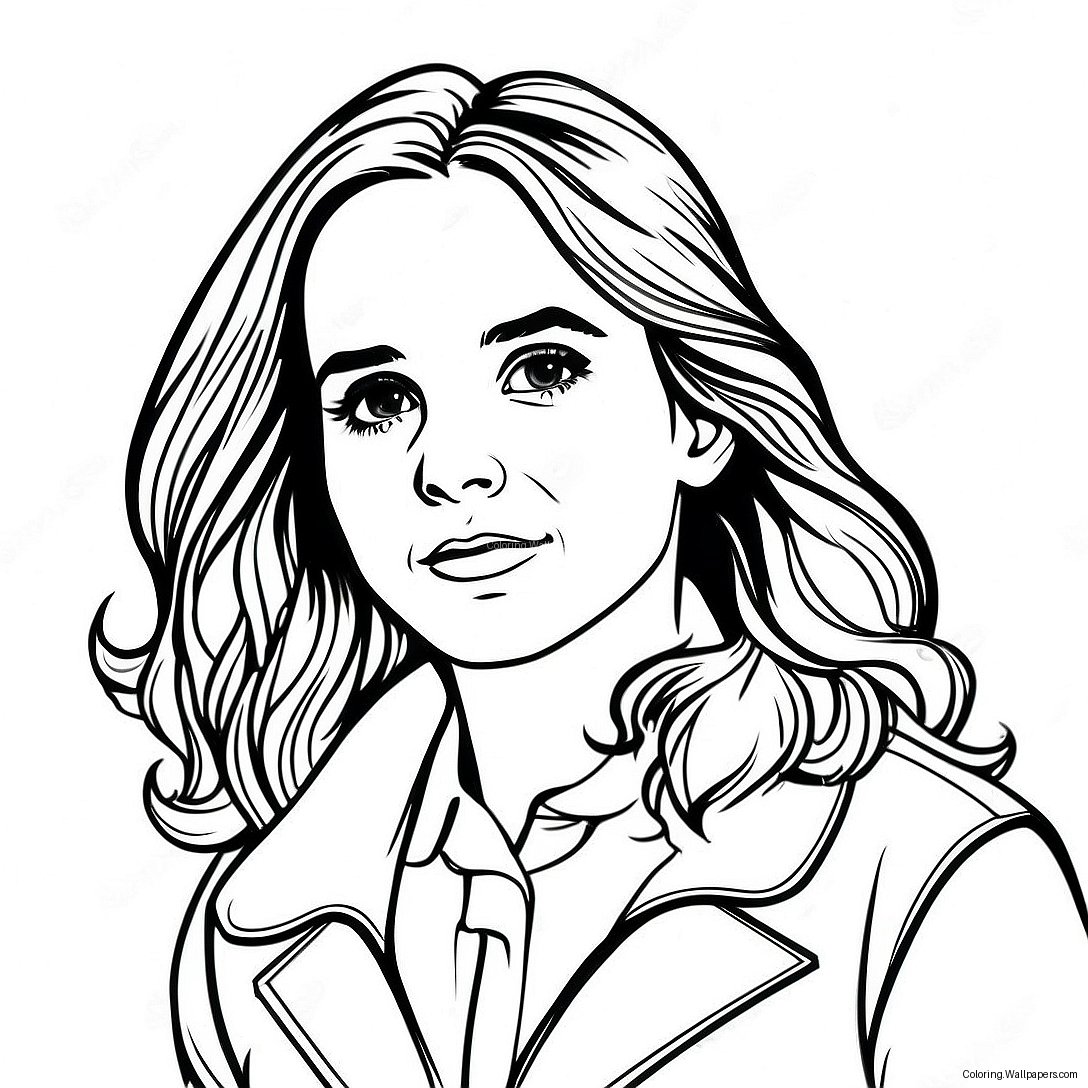 Página Para Colorir Da Emma Watson Como Hermione Granger 57149