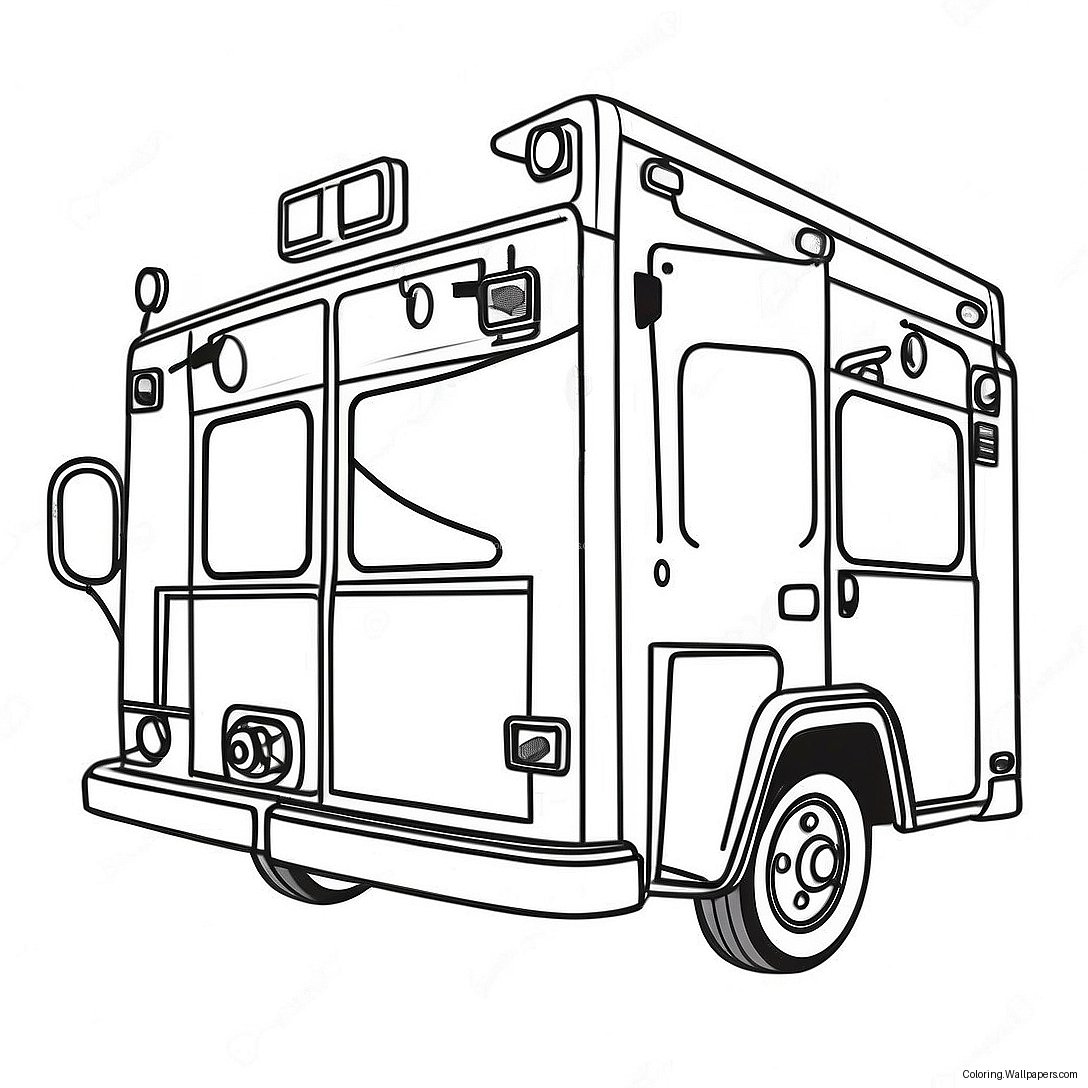 Pagina De Colorat Ambulanță Emt 33572