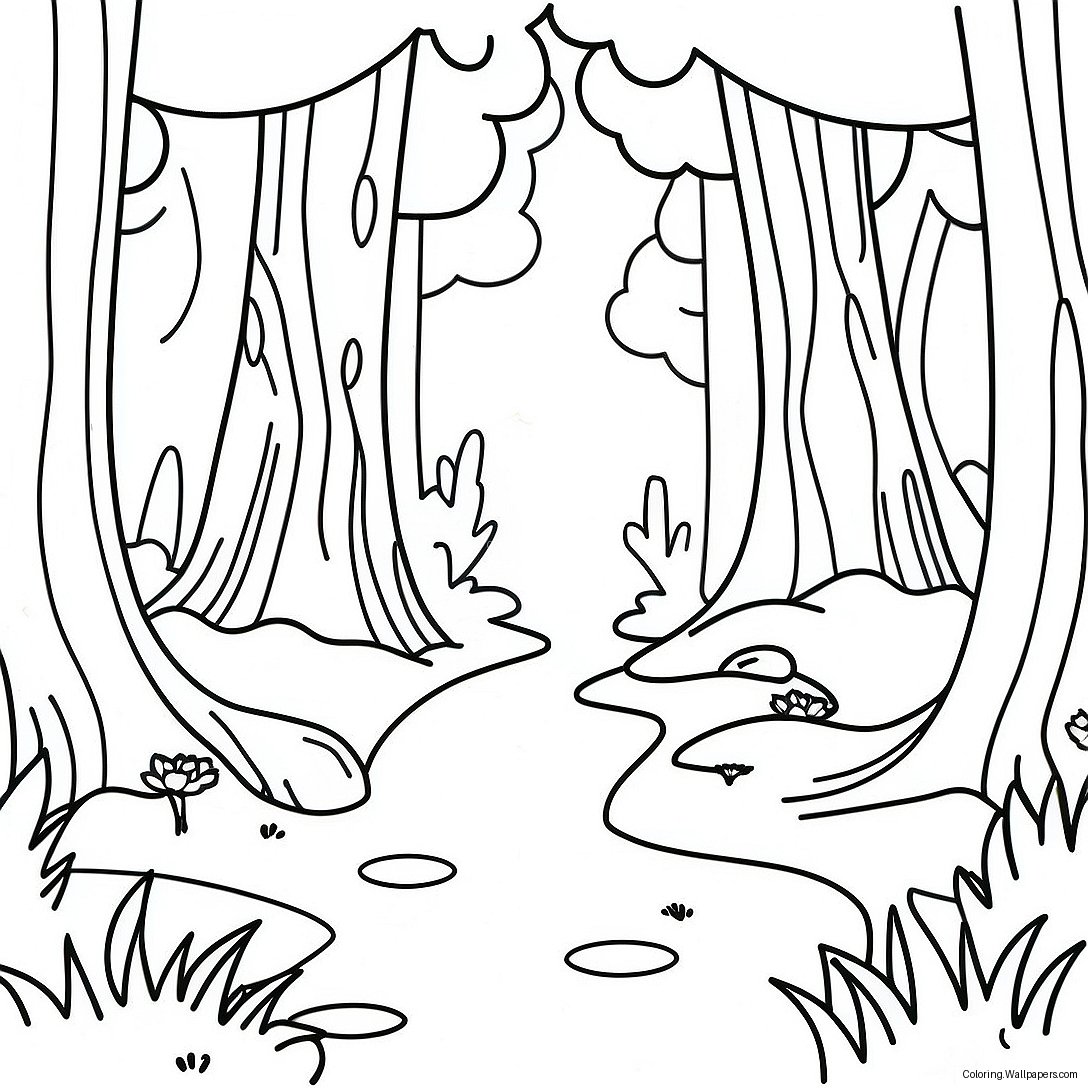 Enchanted Forest Coloring Page 34497