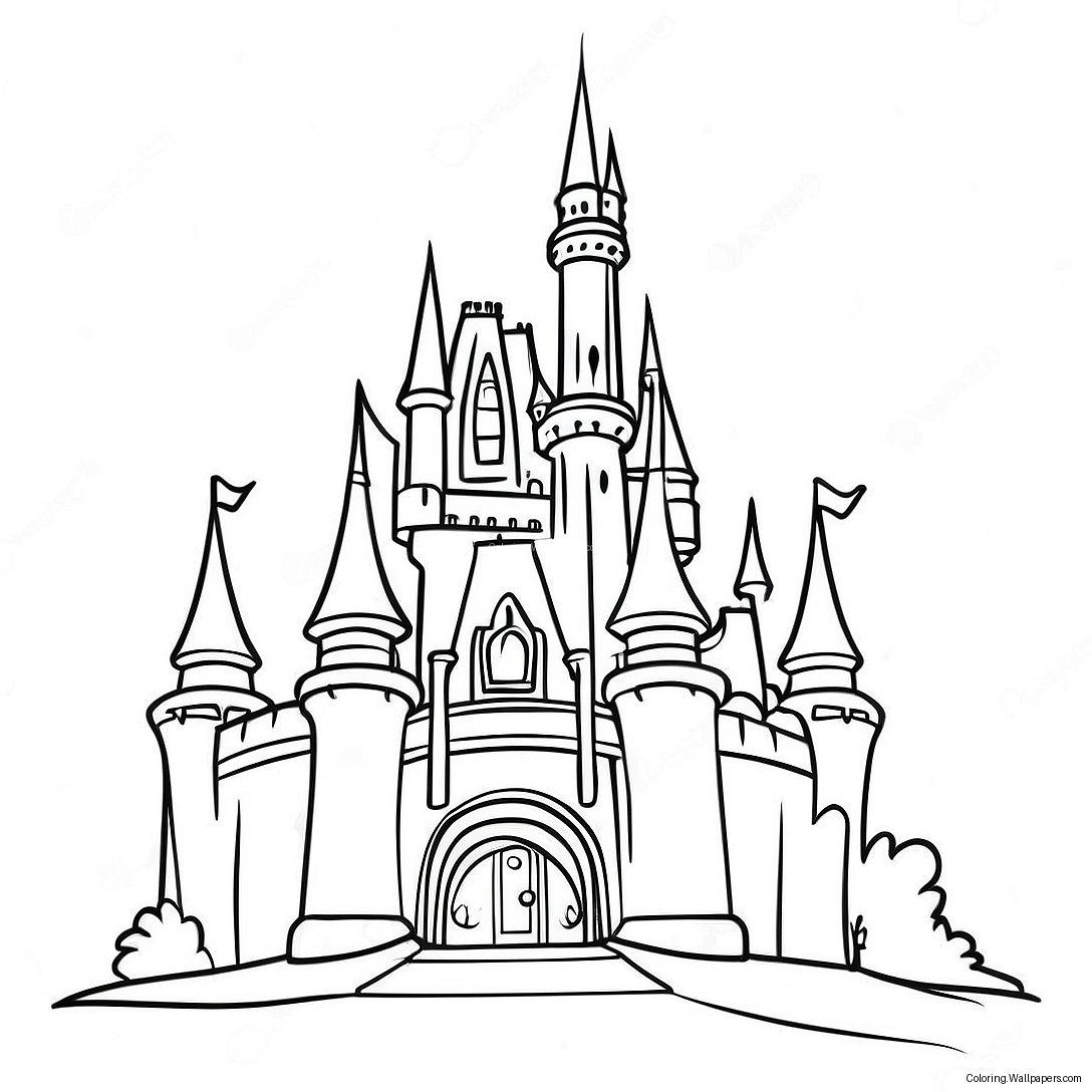 Verzauberndes Disney Schloss Ausmalbild 55777