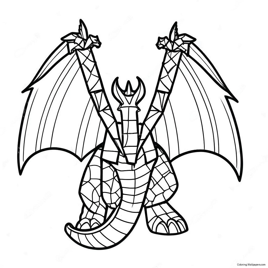 Ender Dragon Minecraft Coloring Page 11372