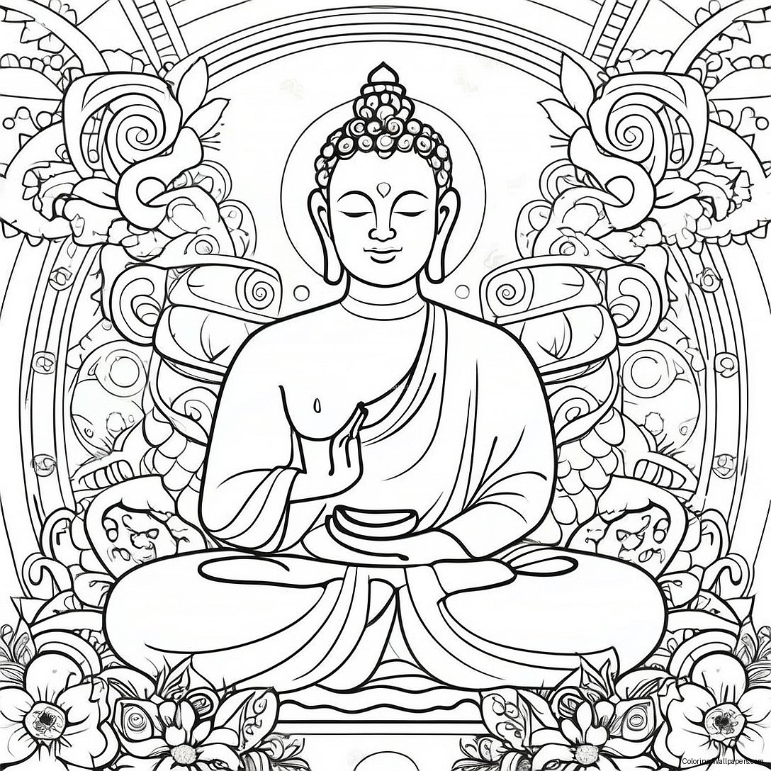 Enlightenment Spiritual Coloring Page 44485