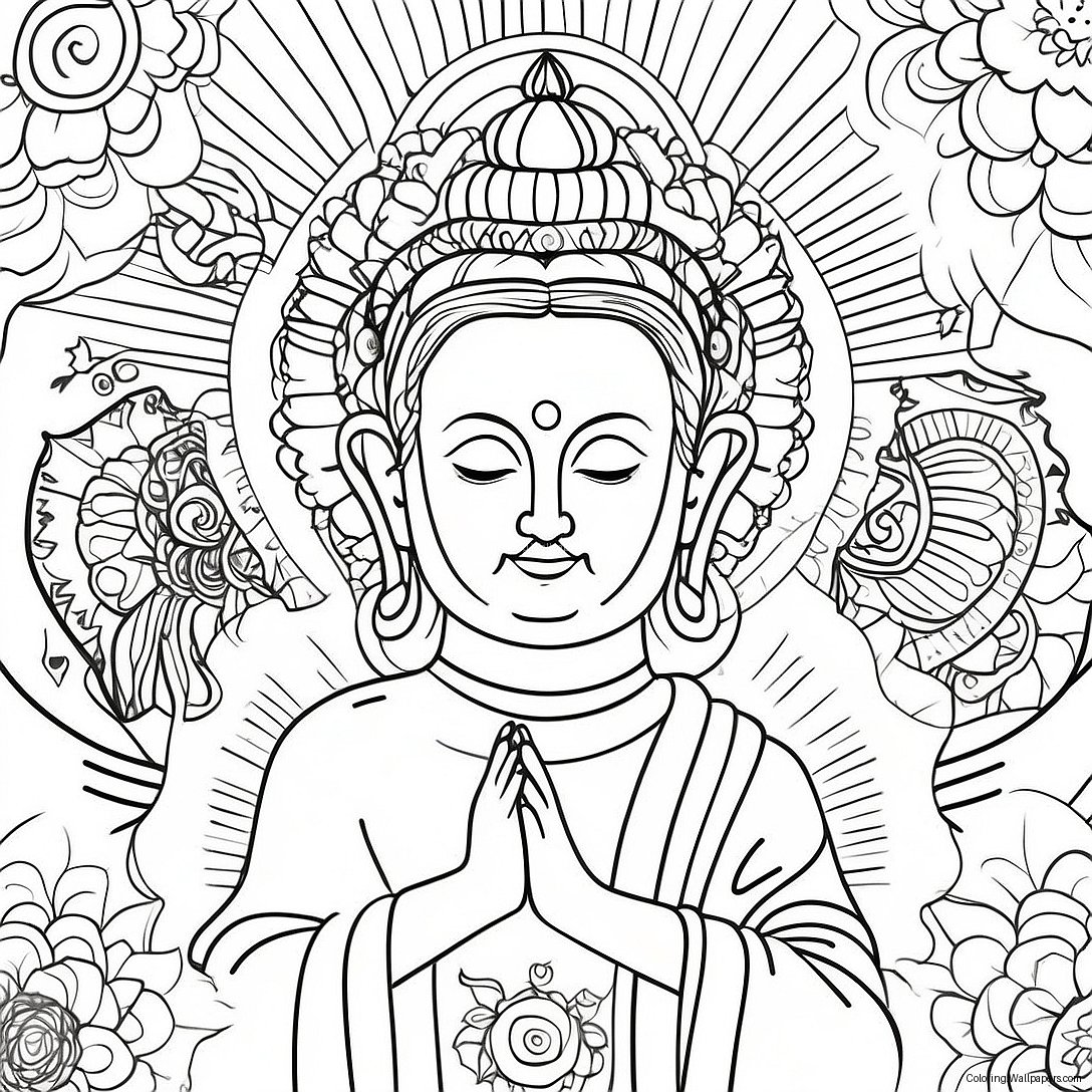 Enlightenment Spiritual Coloring Page 44486