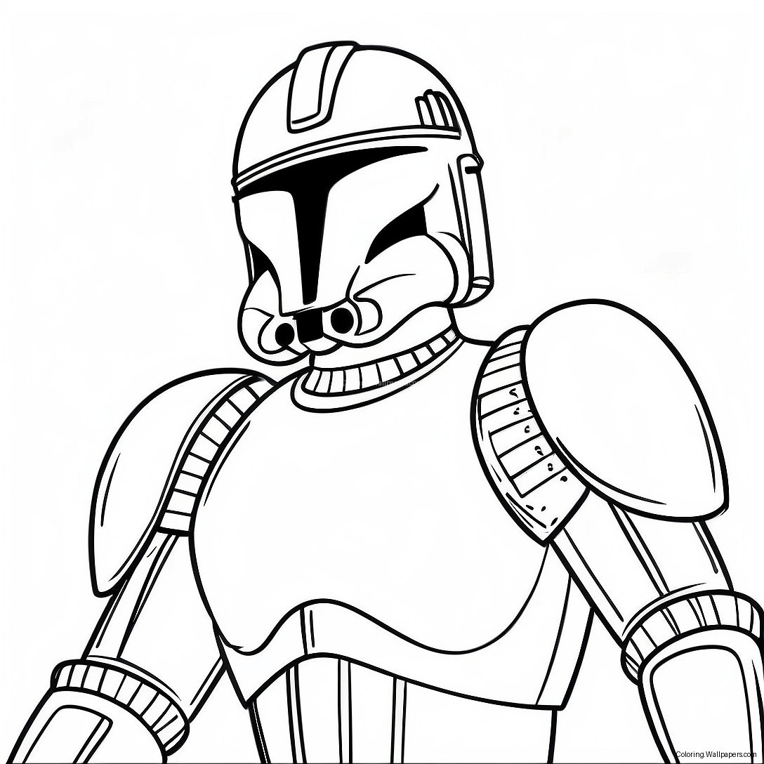 Episches Clone Trooper Schlacht Ausmalbild 1985