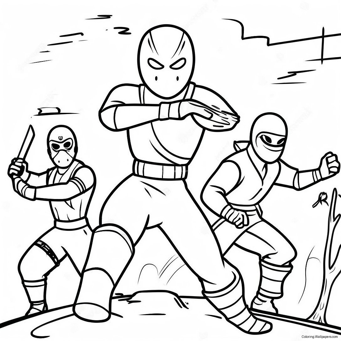 Epic Fortnite Ninja Battle Coloring Page 33877