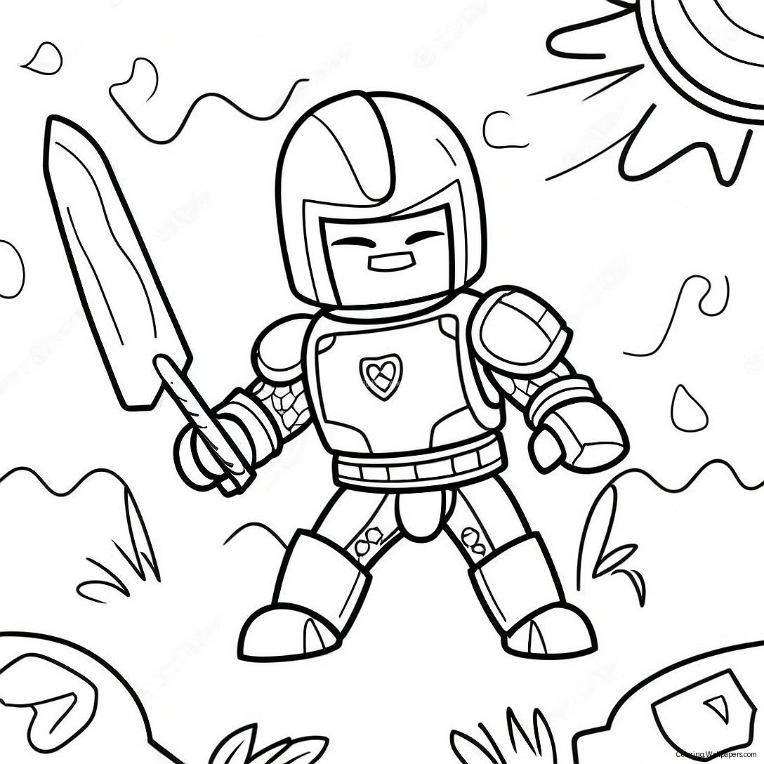 Página Para Colorear De La Batalla Épica De Nexo Knights 48067