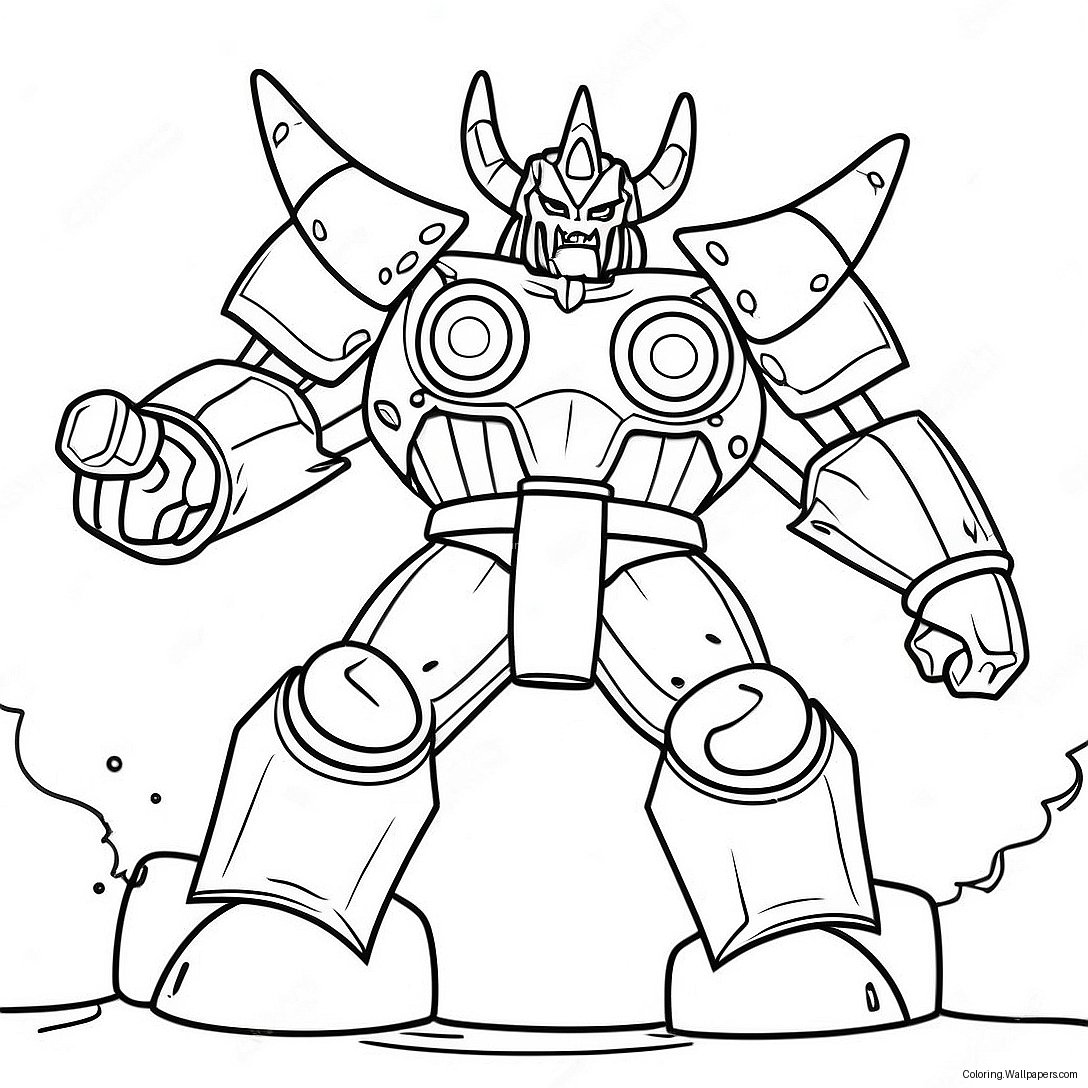 Epic Unicron Battle Coloring Page 44961